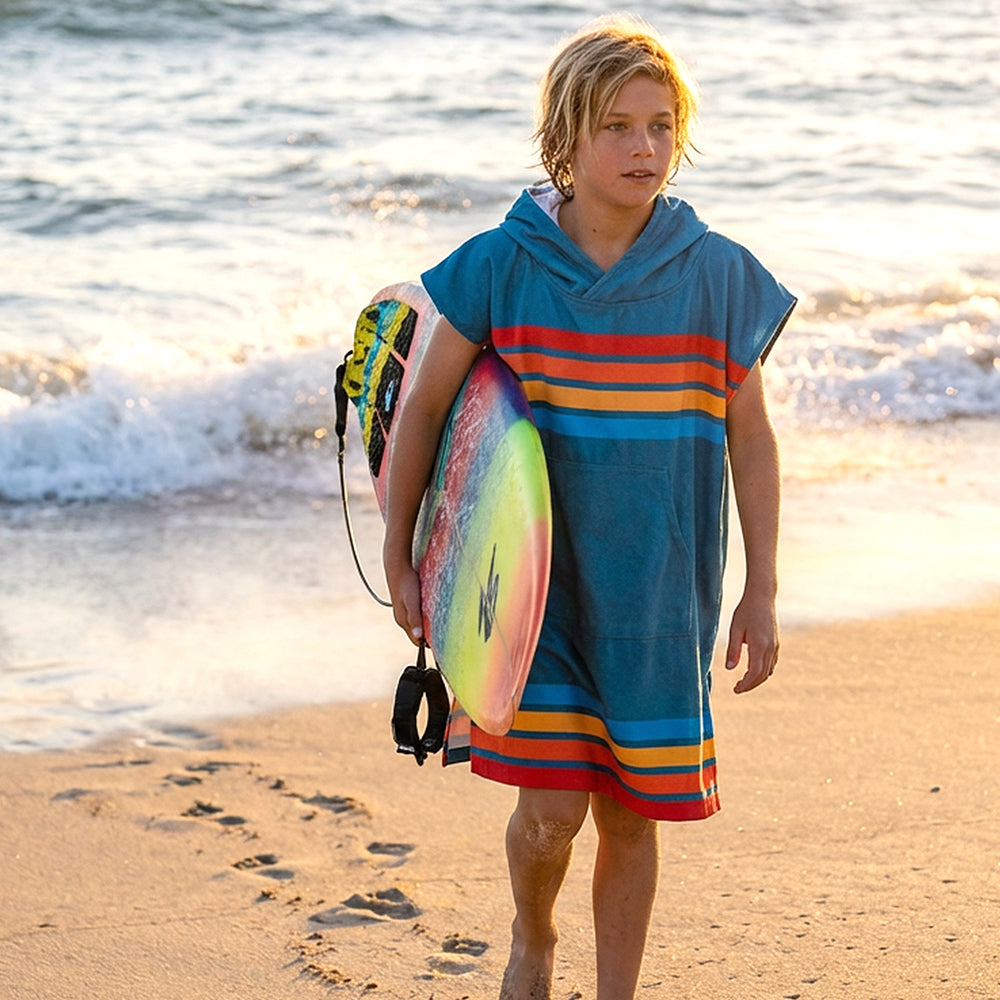 Surf Poncho Changing Robe with Hood, Microfiber - Kids / Teen
