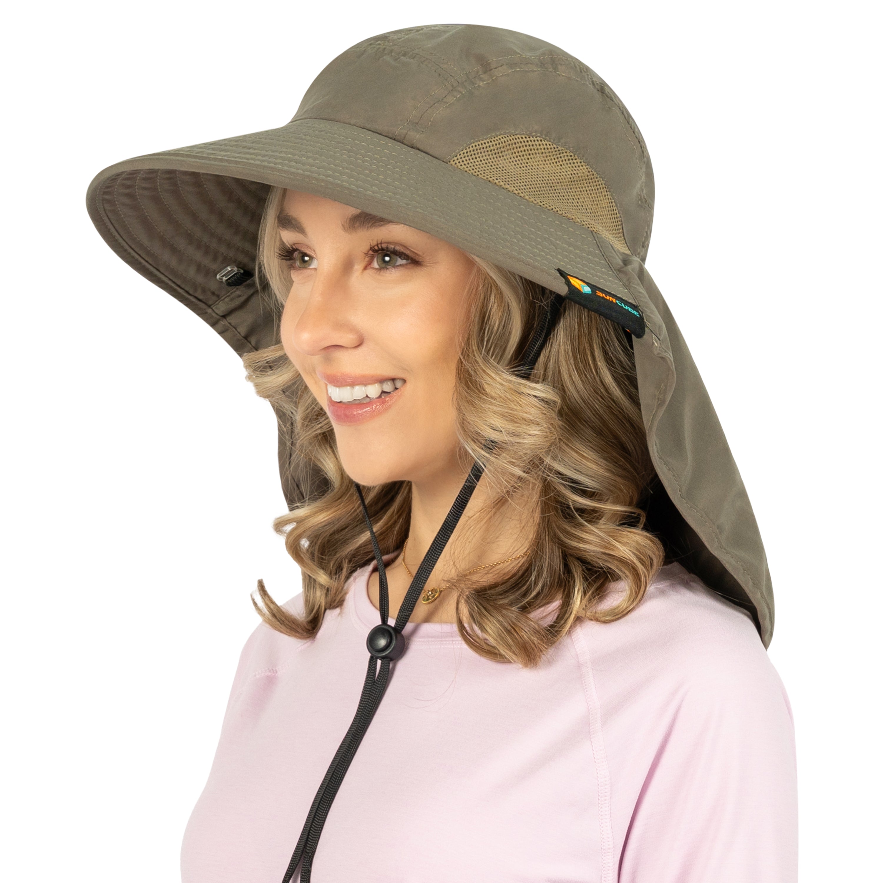 Unisex Wide Brim Sun Hat with Neck Cover
