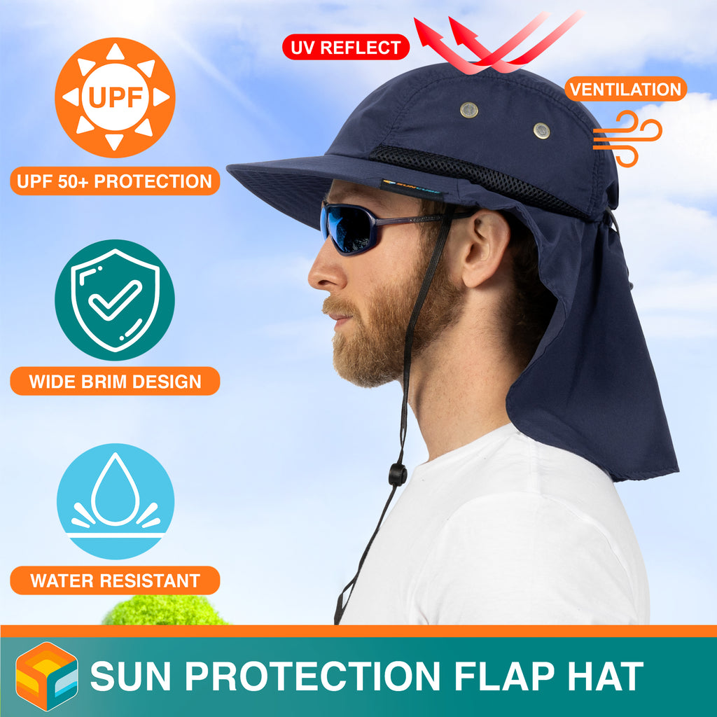 Unisex Sun Hat with Neck Flap Cover