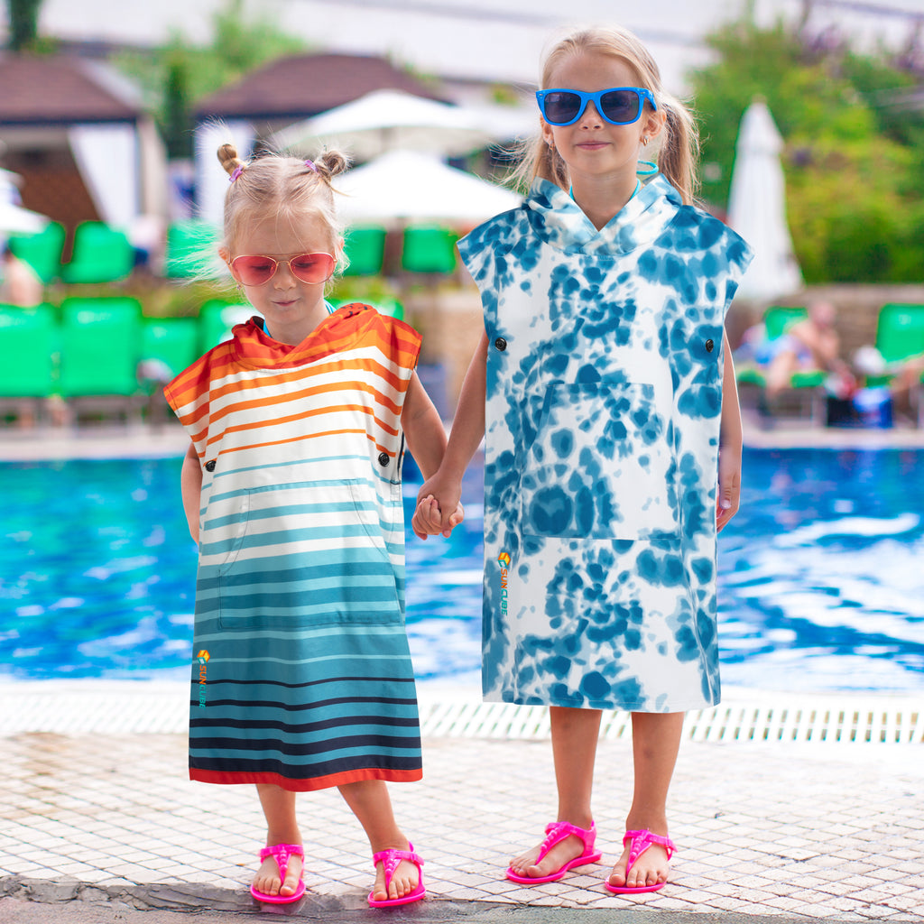 Surf Poncho Changing Robe with Hood, Microfiber - Kids / Teen