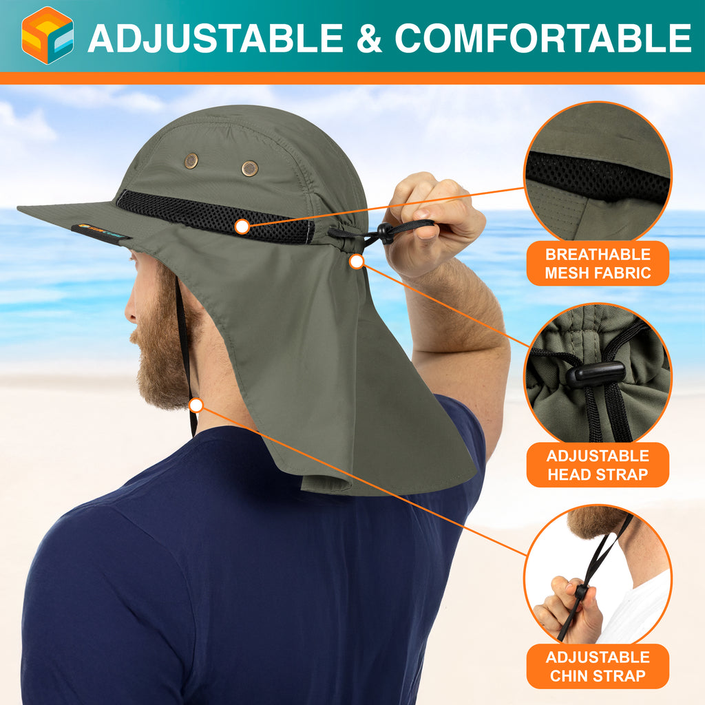 Unisex Sun Hat with Neck Flap Cover
