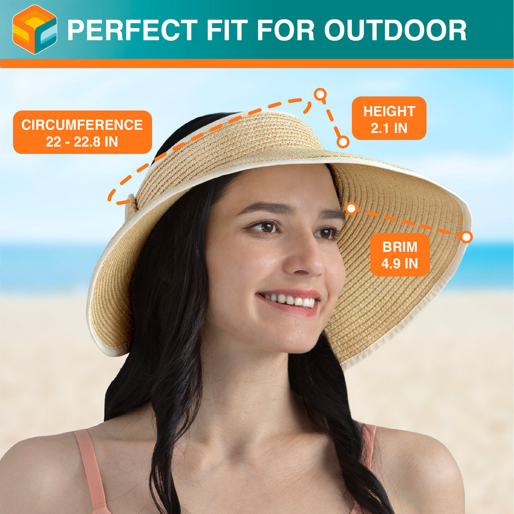 Women Wide Brim Sun Visor Hat