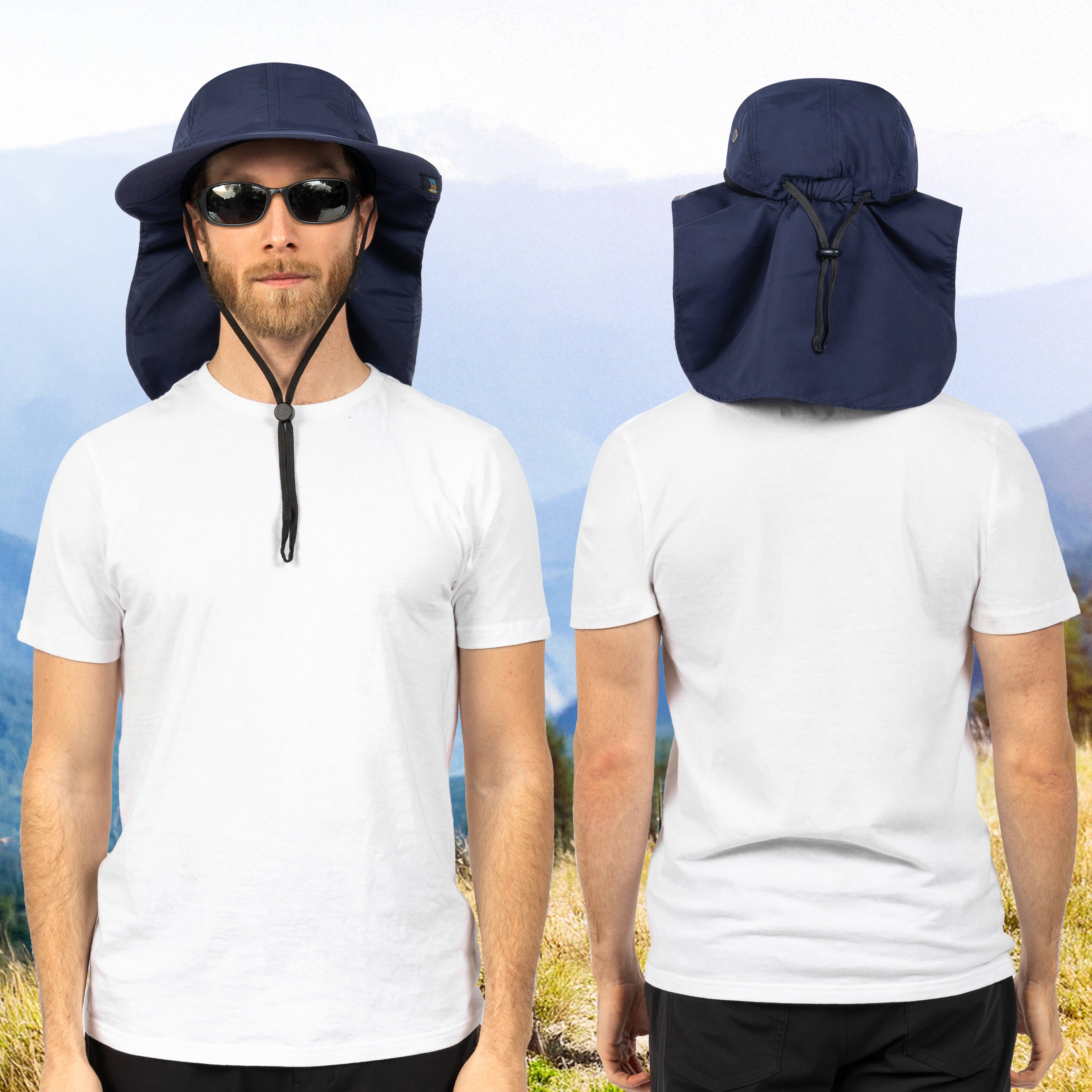 Unisex Sun Hat with Neck Flap Cover