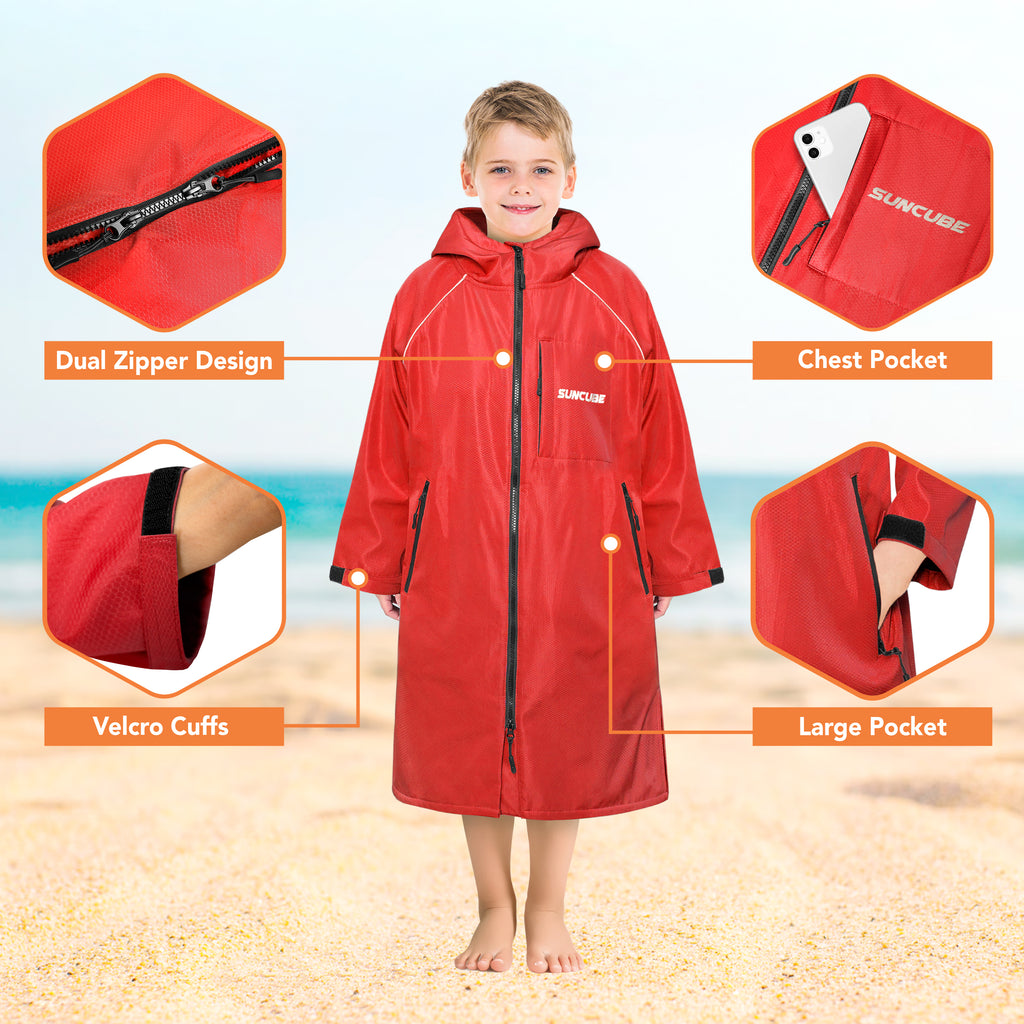 Unisex Hooded Swim Parka - Fleece, Kids / Teen