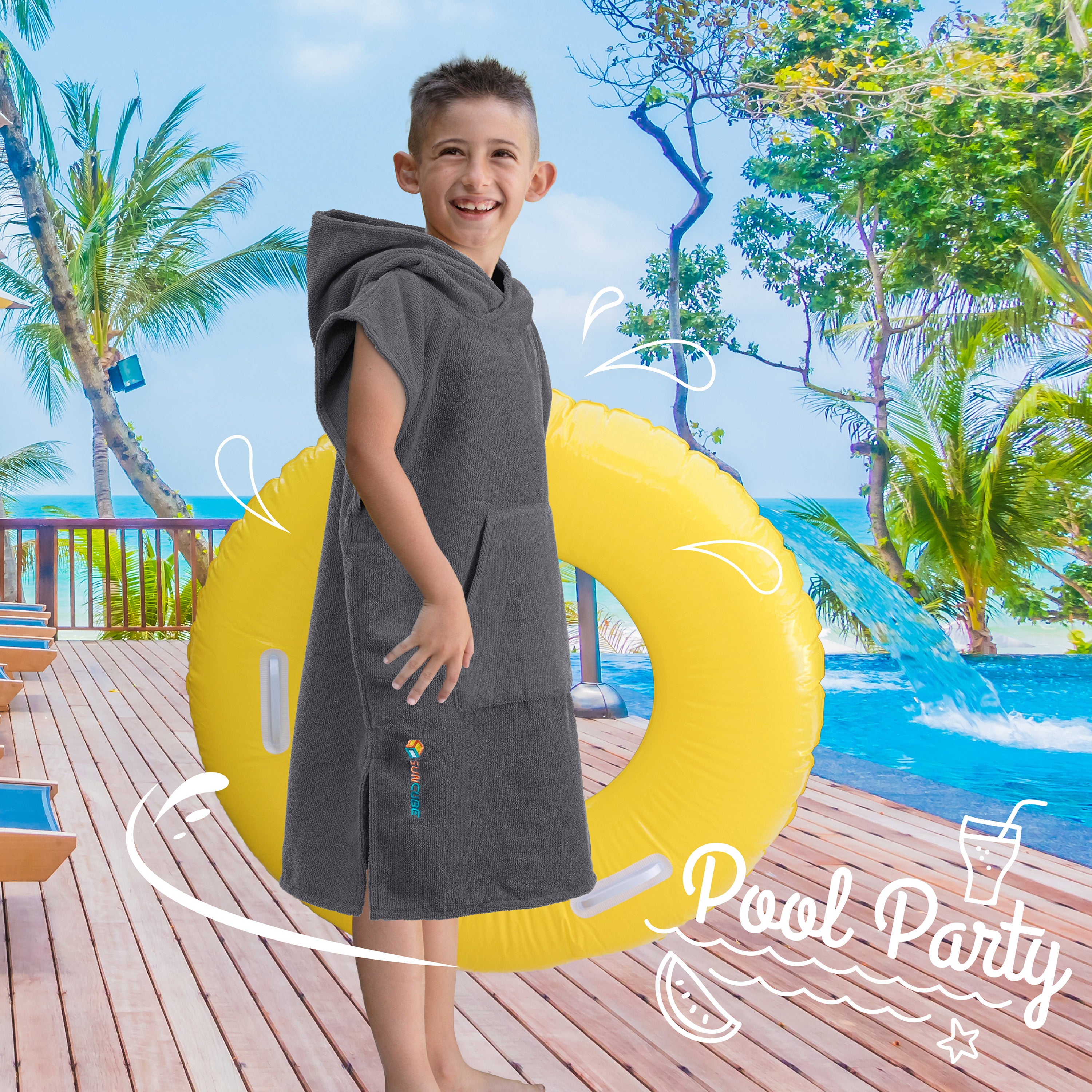 Surf Poncho Changing Robe with Hood - Kids / Teen