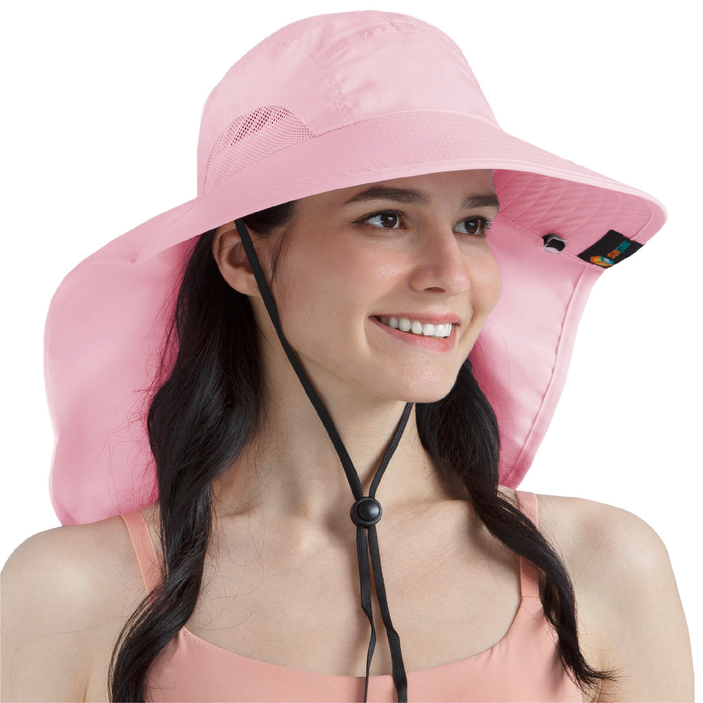 Unisex Wide Brim Sun Hat with Neck Cover