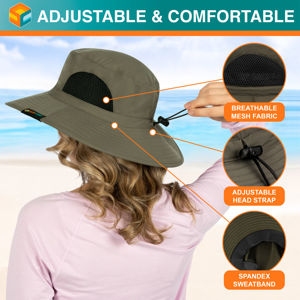 Unisex Wide Brim Sun Hat with Side Vent