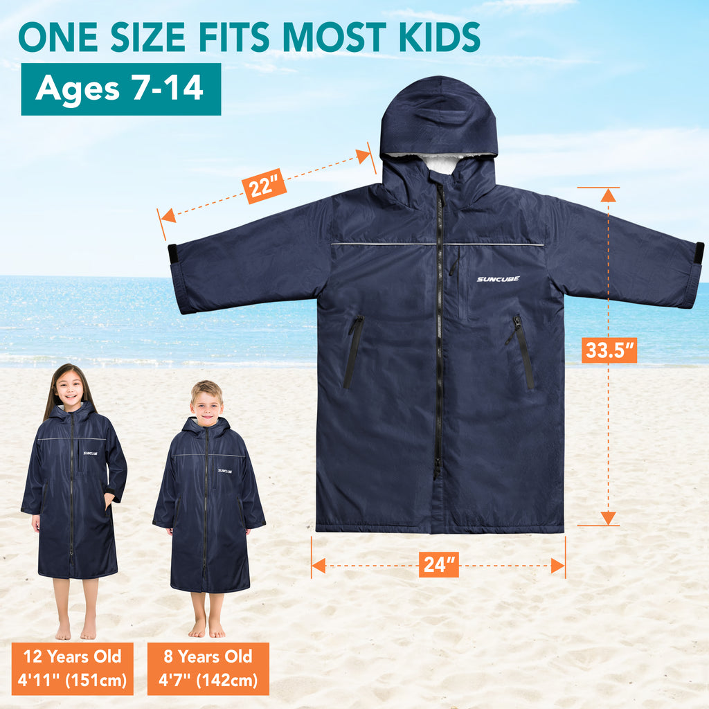 Unisex Hooded Swim Parka - Sherpa, Kids / Teen