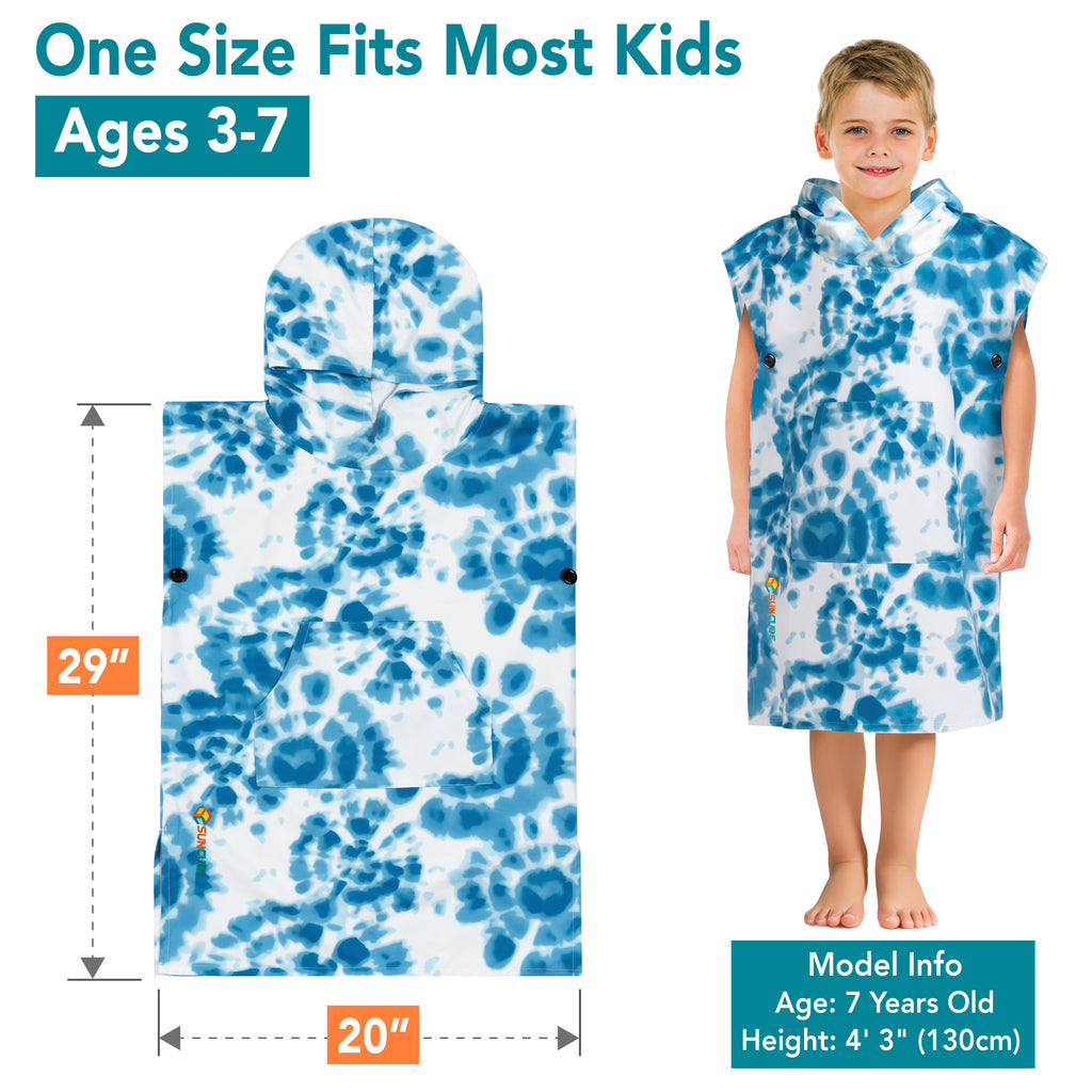 Surf Poncho Changing Robe with Hood, Microfiber - Kids / Teen