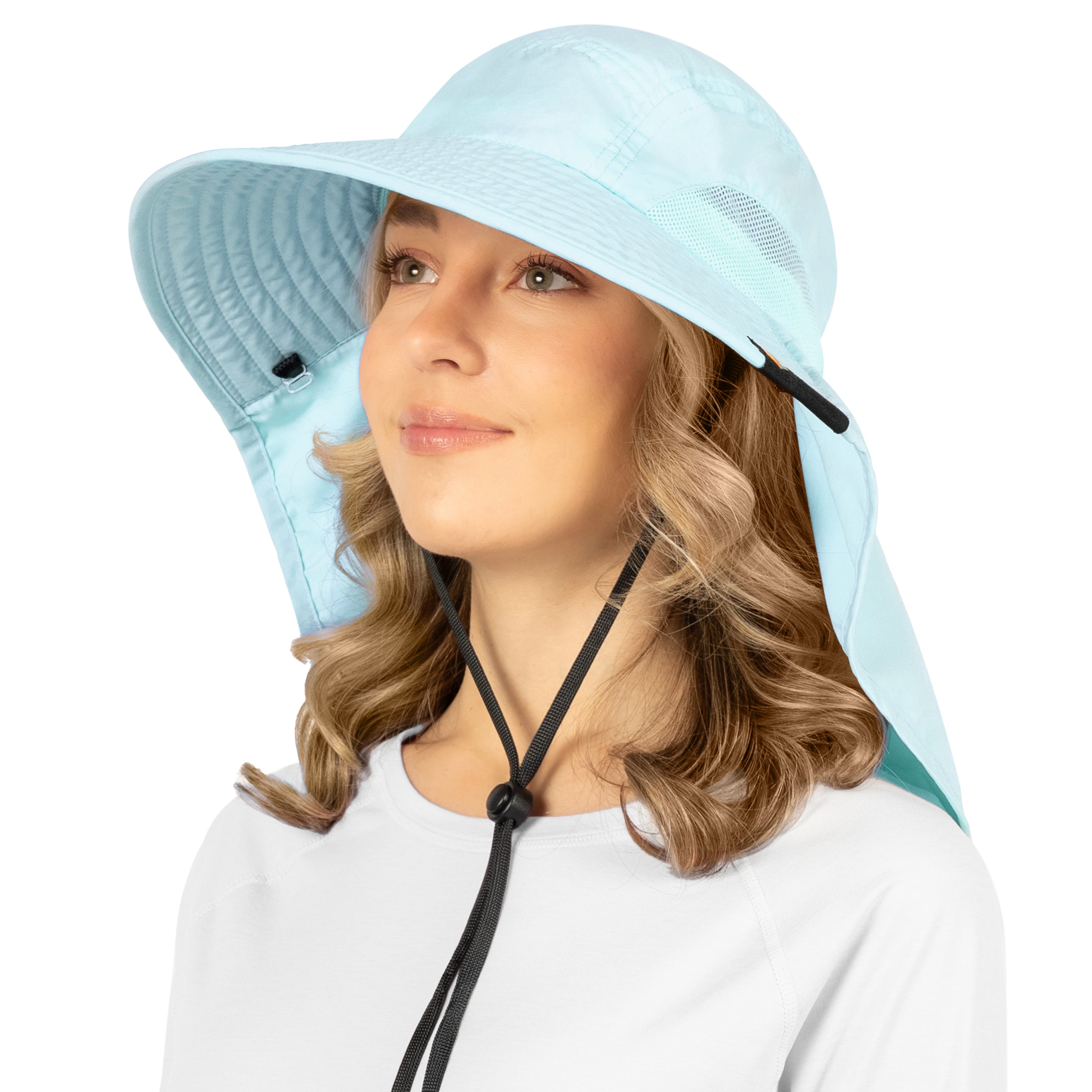 Unisex Wide Brim Sun Hat with Neck Cover
