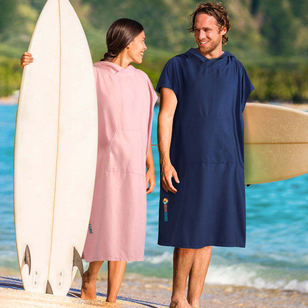 Surf Poncho Changing Robe with Hood, Microfiber - Adults