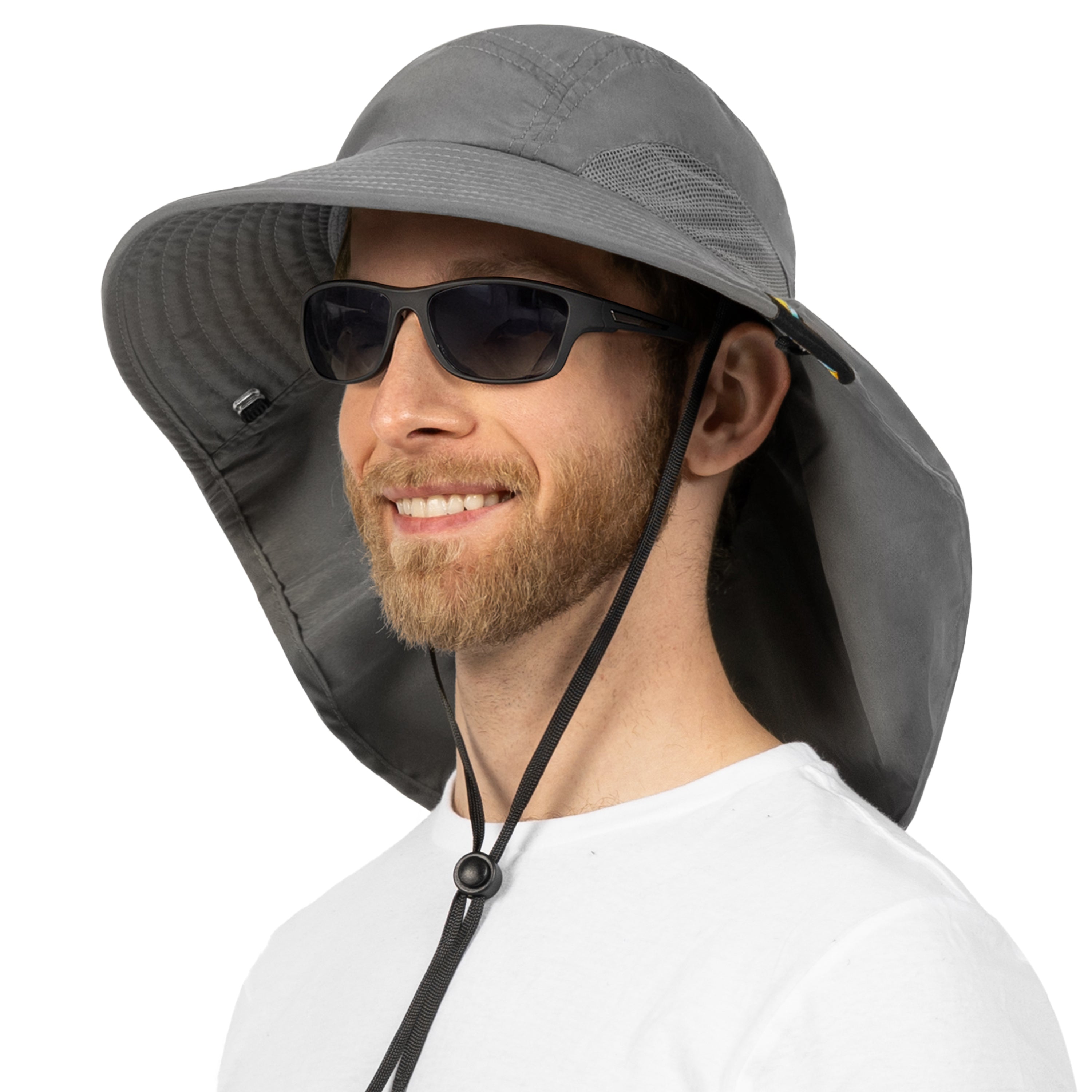 Unisex Wide Brim Sun Hat with Neck Cover