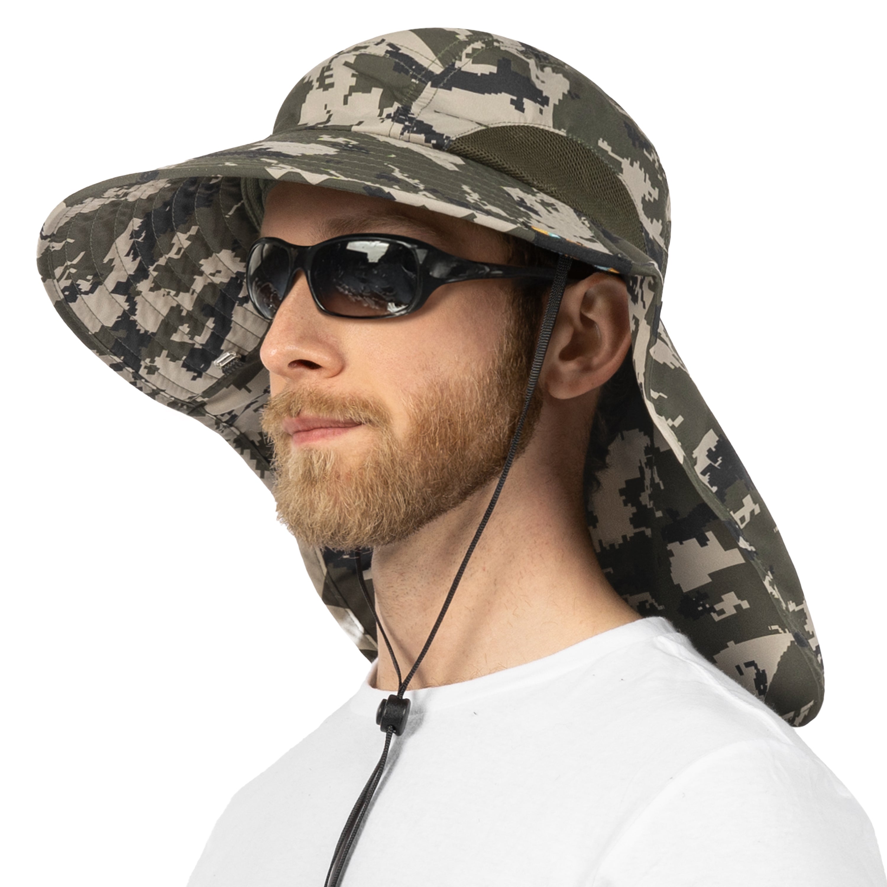 Unisex Wide Brim Sun Hat with Neck Cover