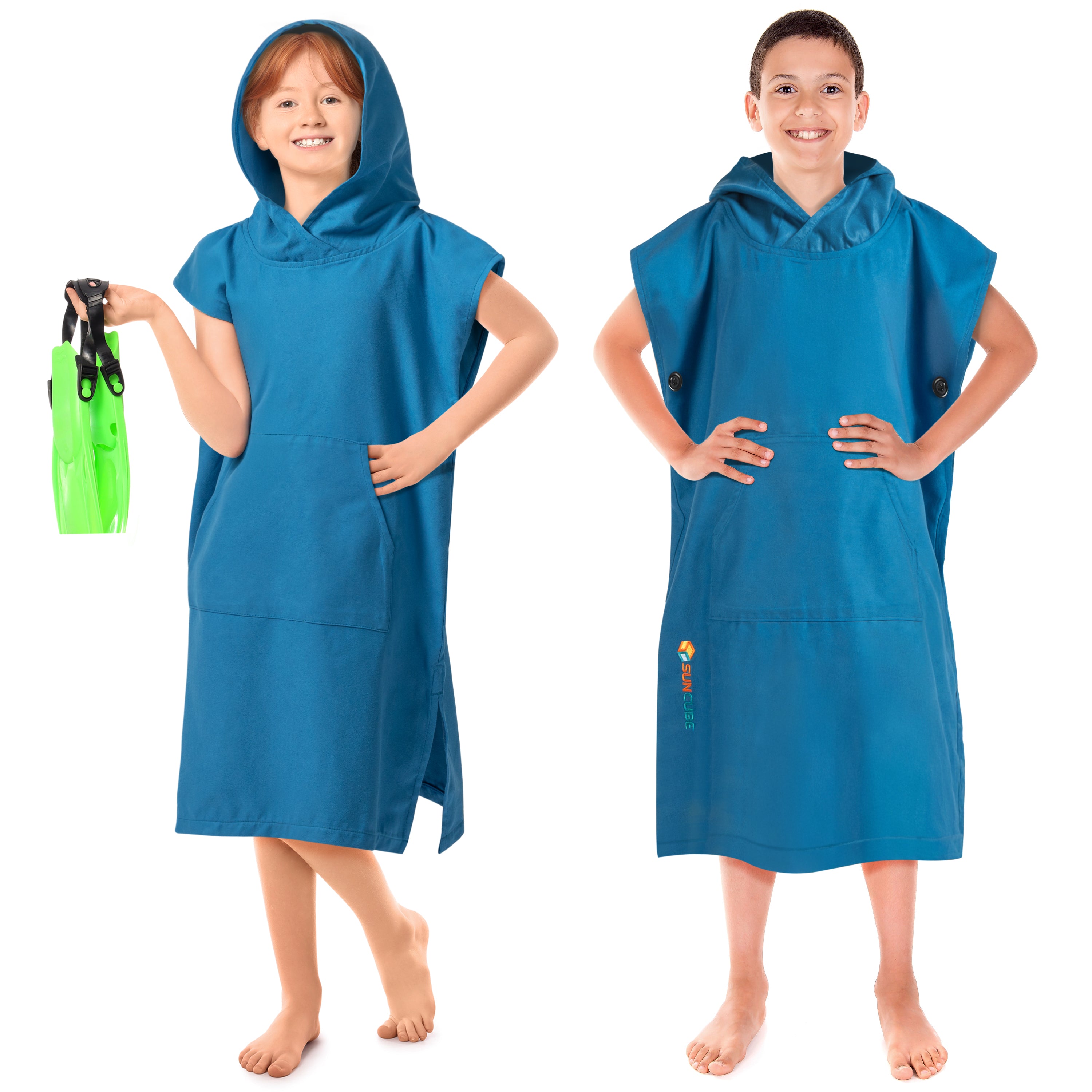 Surf Poncho Changing Robe with Hood, Microfiber - Kids / Teen