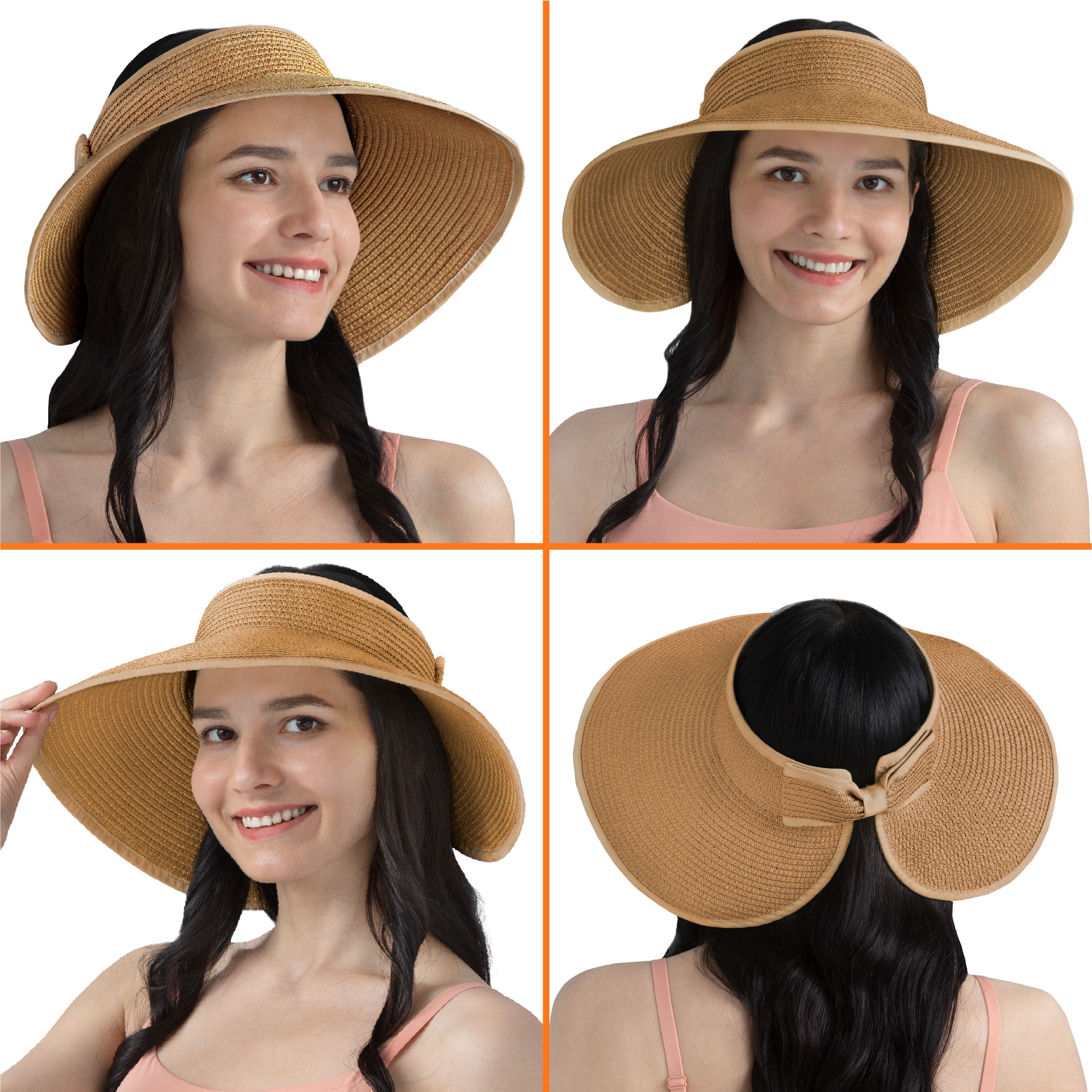 Women Wide Brim Sun Visor Hat