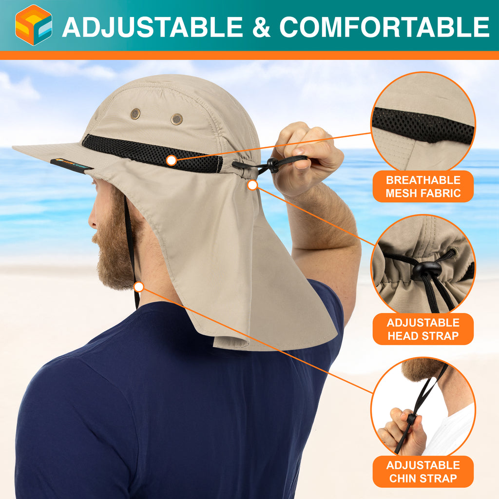 Unisex Sun Hat with Neck Flap Cover