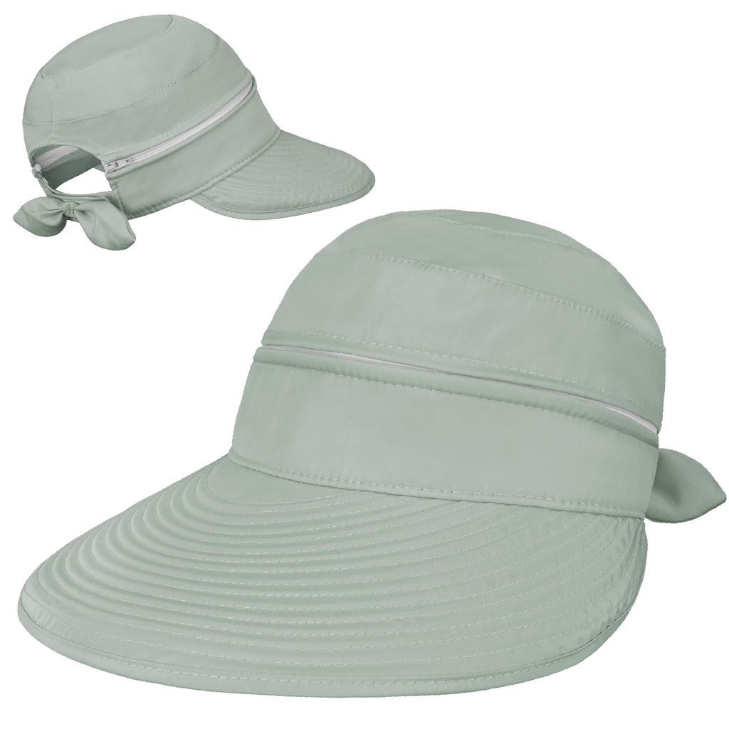 Womens Convertible Zip Off Sun Visor Hat
