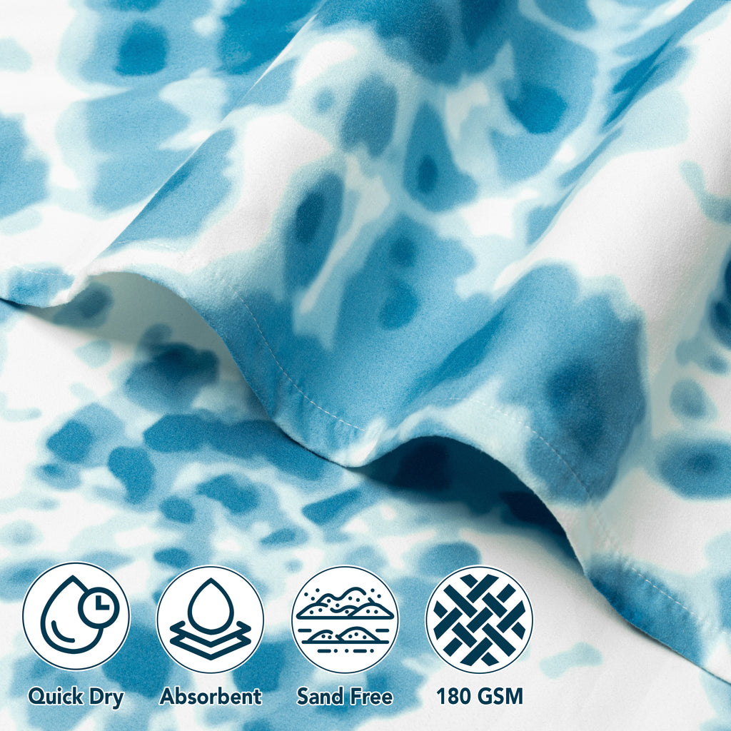 Surf Poncho Changing Robe with Hood, Microfiber - Adults