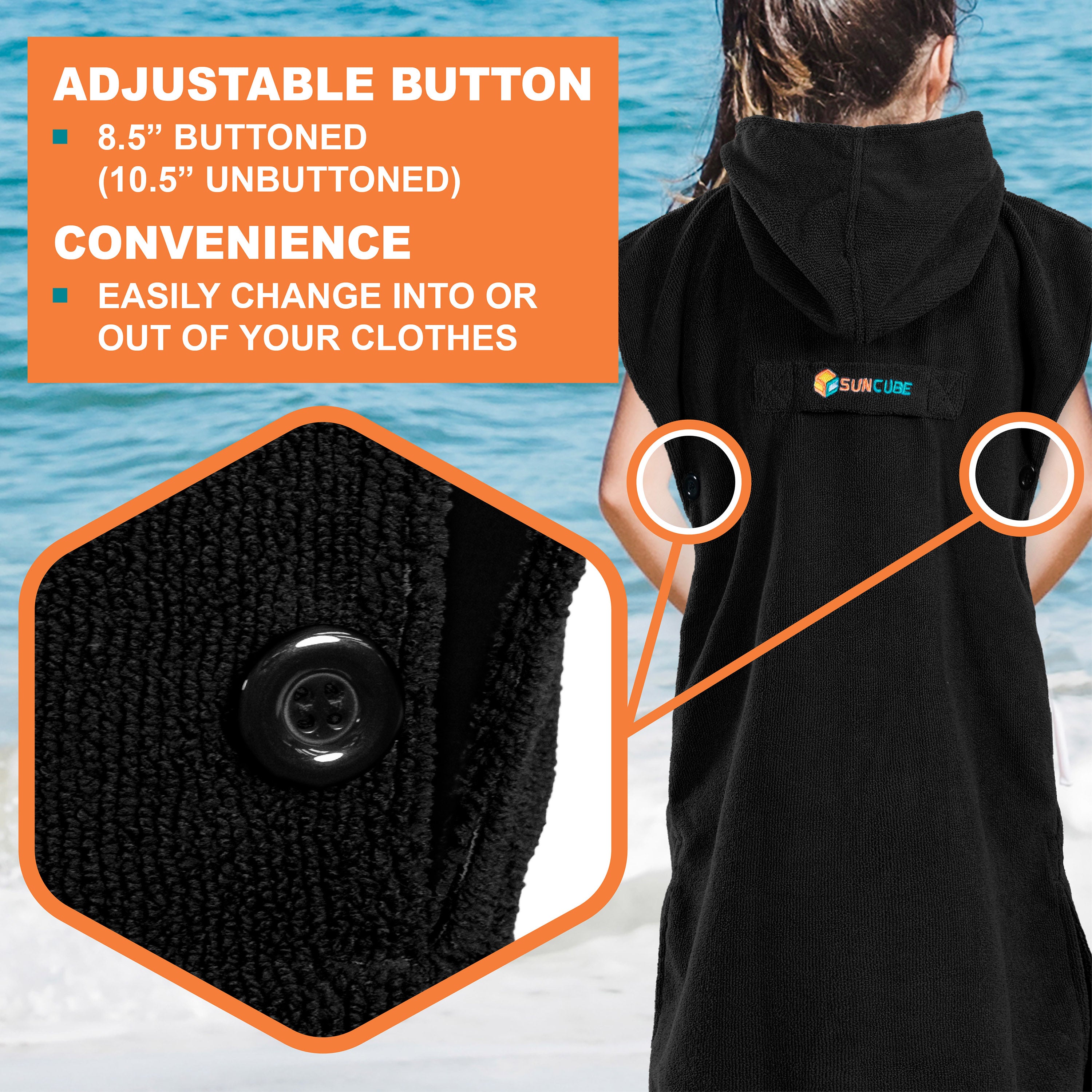 Surf Poncho Changing Robe with Hood - Kids / Teen