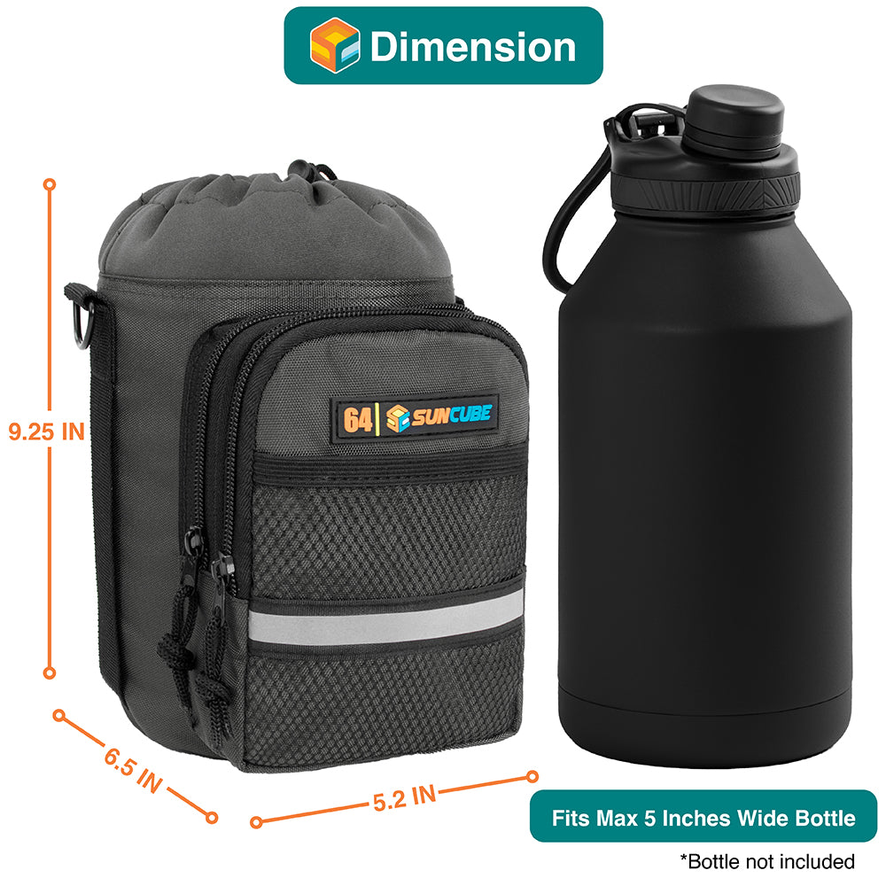 Insulated Water Bottle Carrier with Strap
