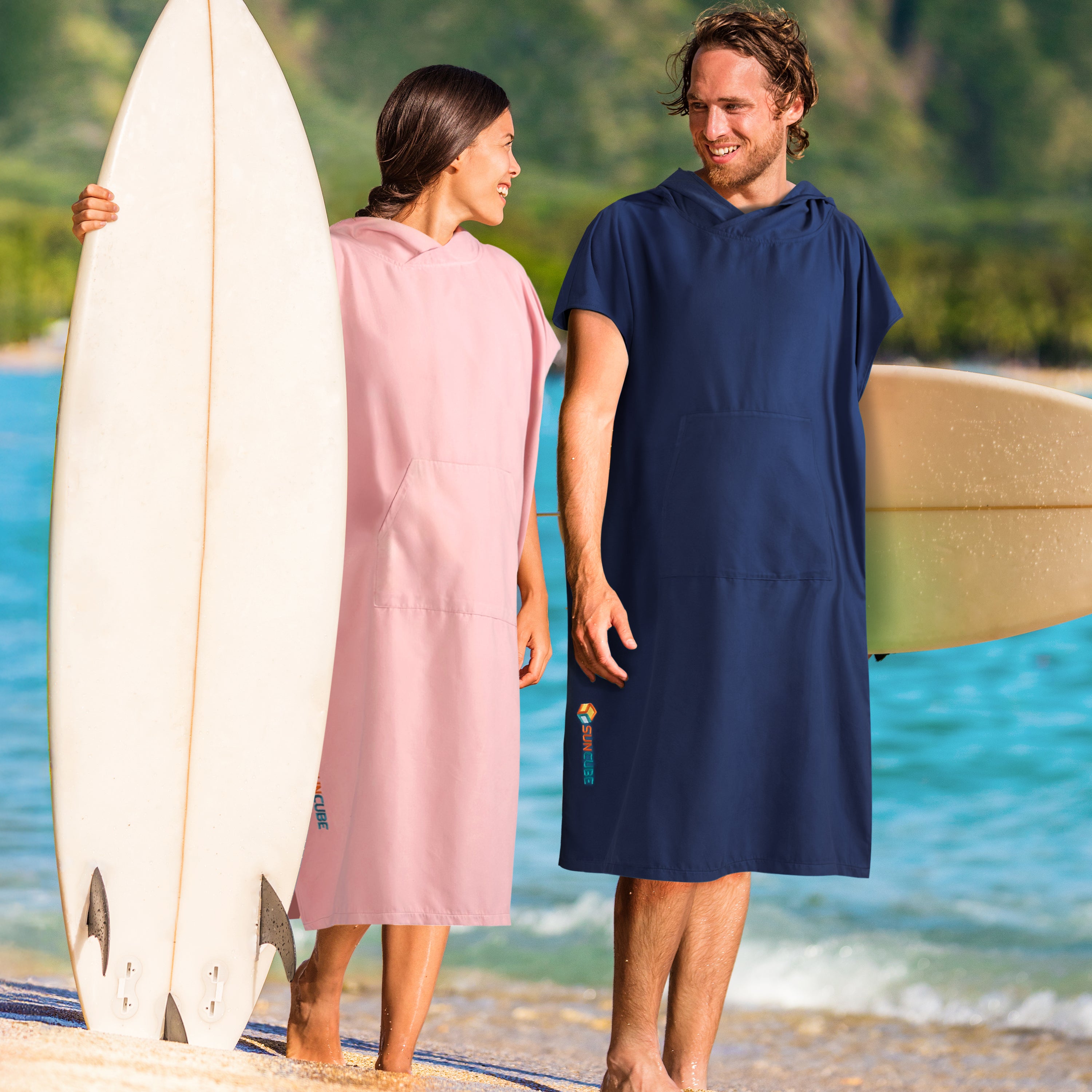Surf Poncho Changing Robe with Hood, Microfiber - Adults