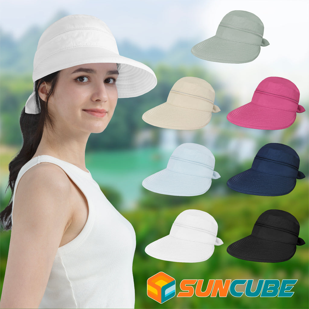 Womens Convertible Zip Off Sun Visor Hat