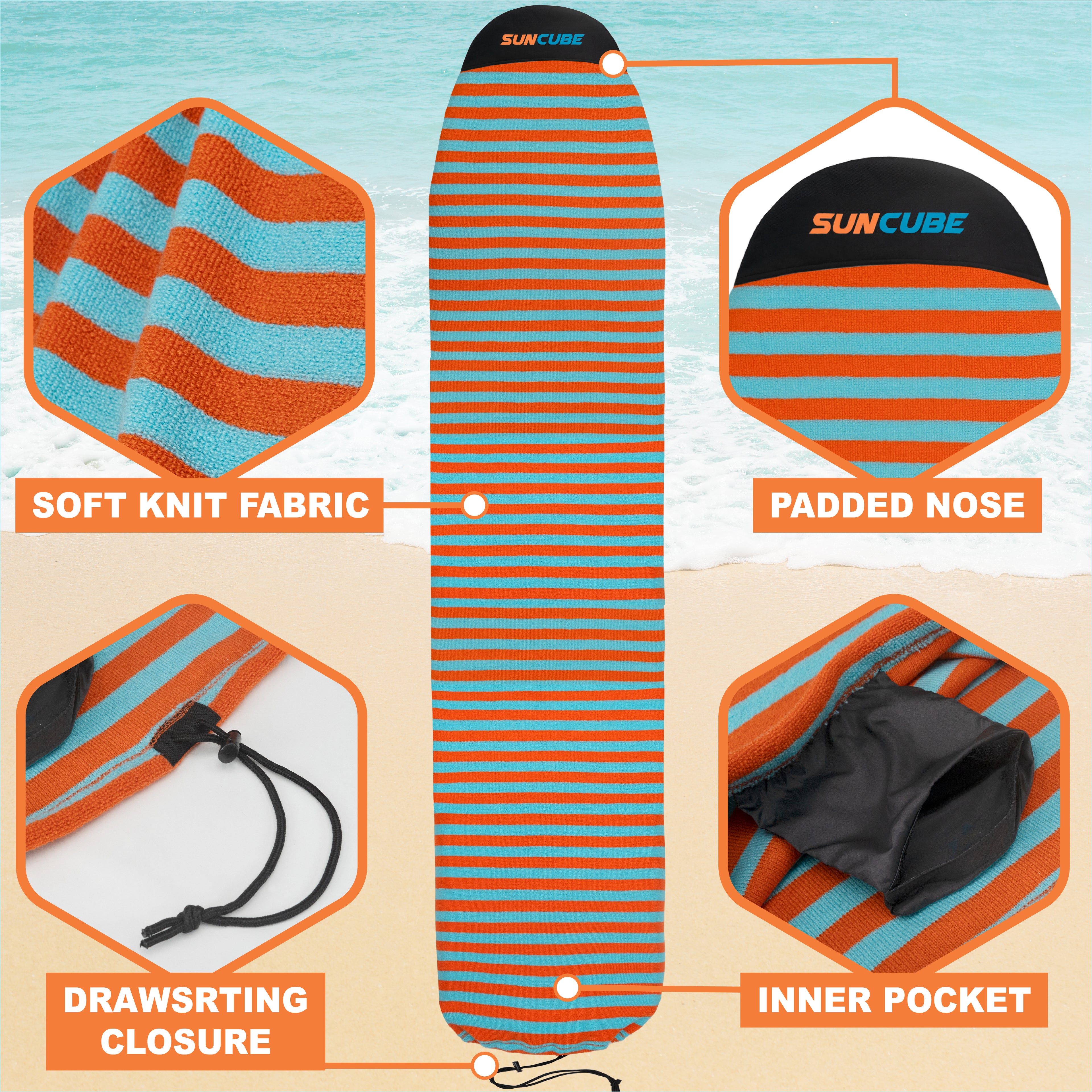 Surfboard Sock Cover Bag - Stretchy Protection