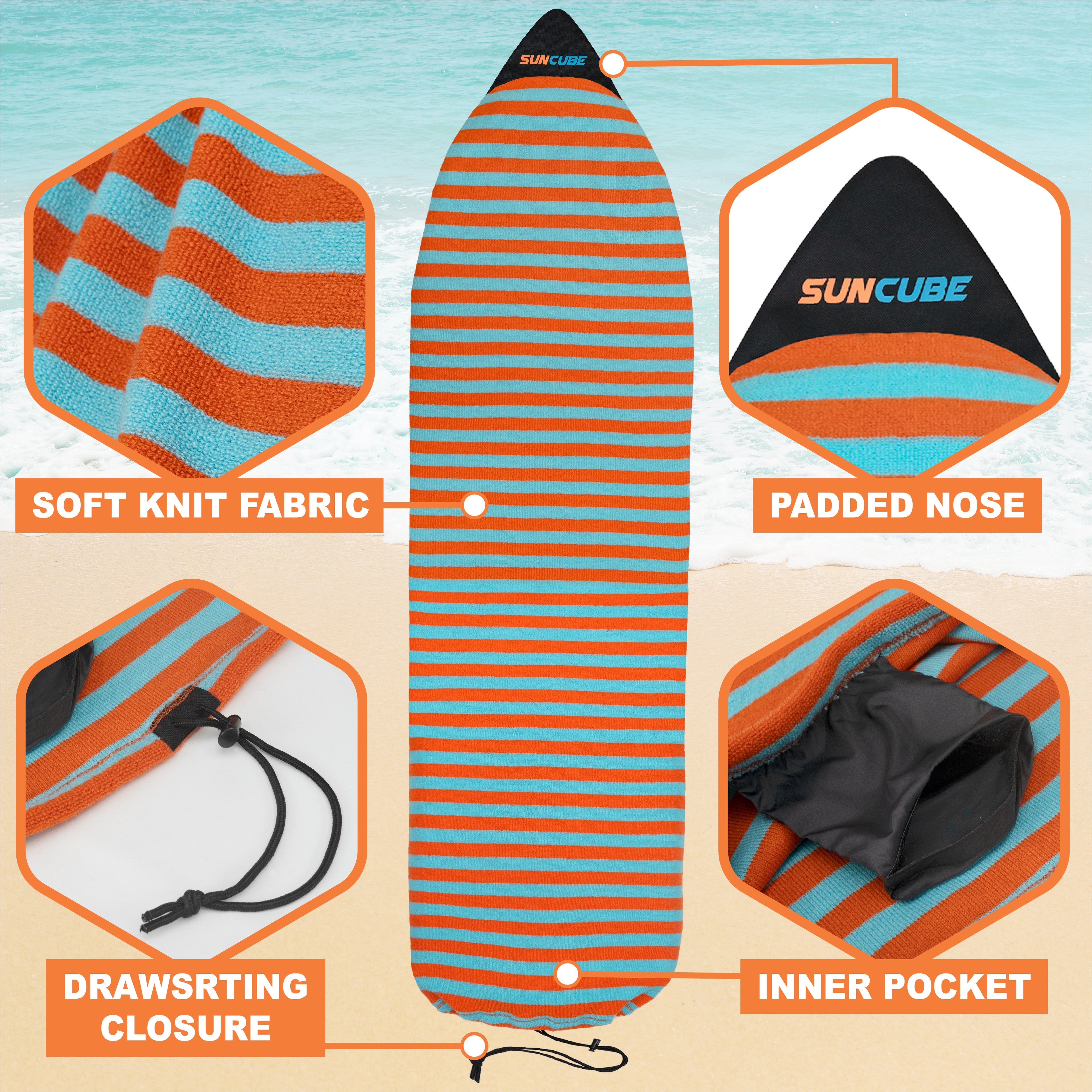 Surfboard Sock Cover Bag - Stretchy Protection