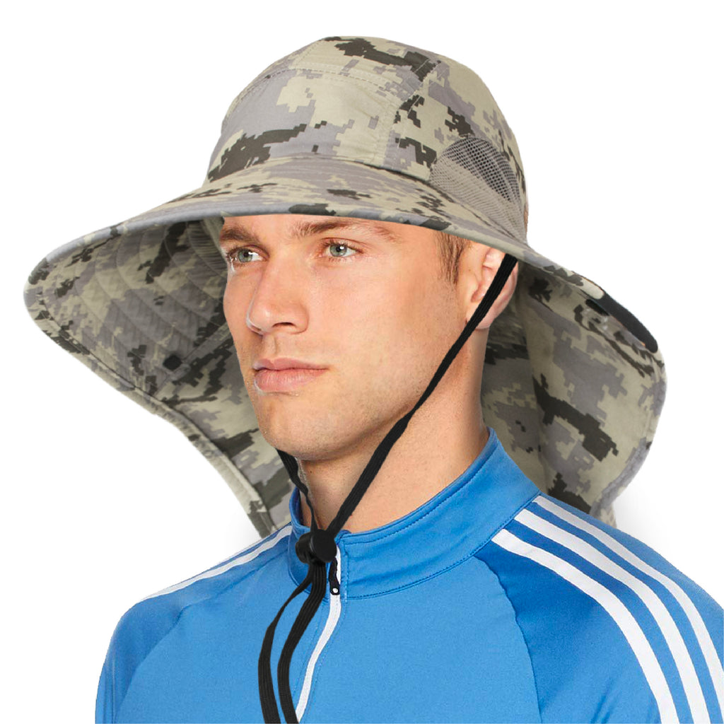 Unisex Wide Brim Sun Hat with Neck Cover