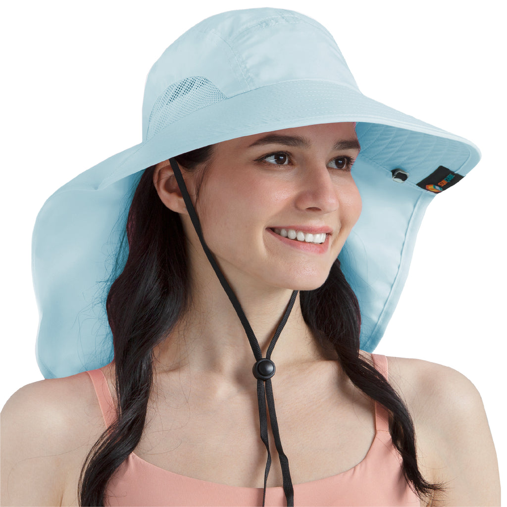 Unisex Wide Brim Sun Hat with Neck Cover