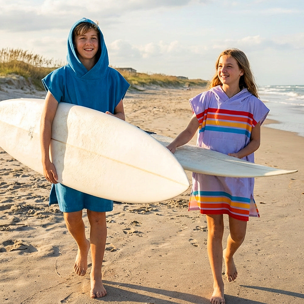 Surf Poncho Changing Robe with Hood, Microfiber - Kids / Teen