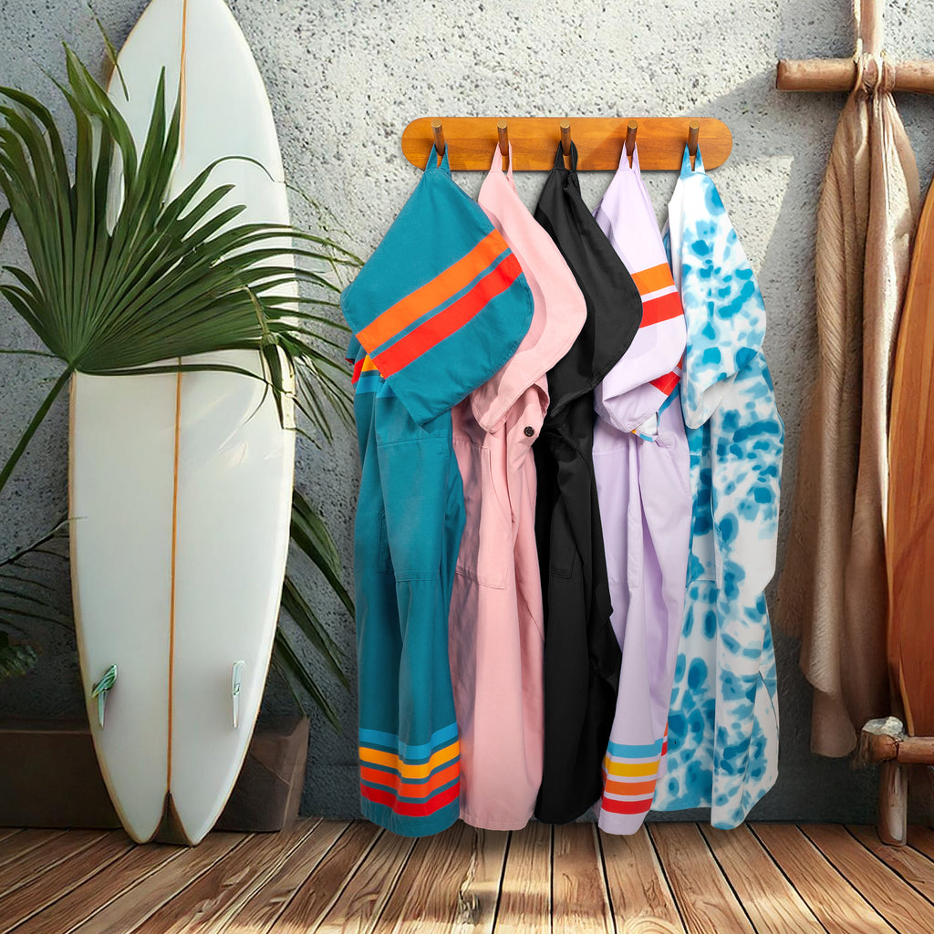 Surf Poncho Changing Robe with Hood, Microfiber - Adults