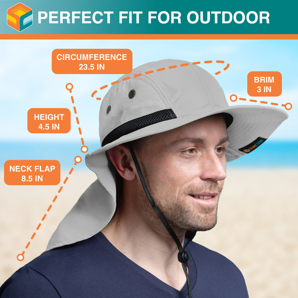 Unisex Sun Hat with Neck Flap Cover