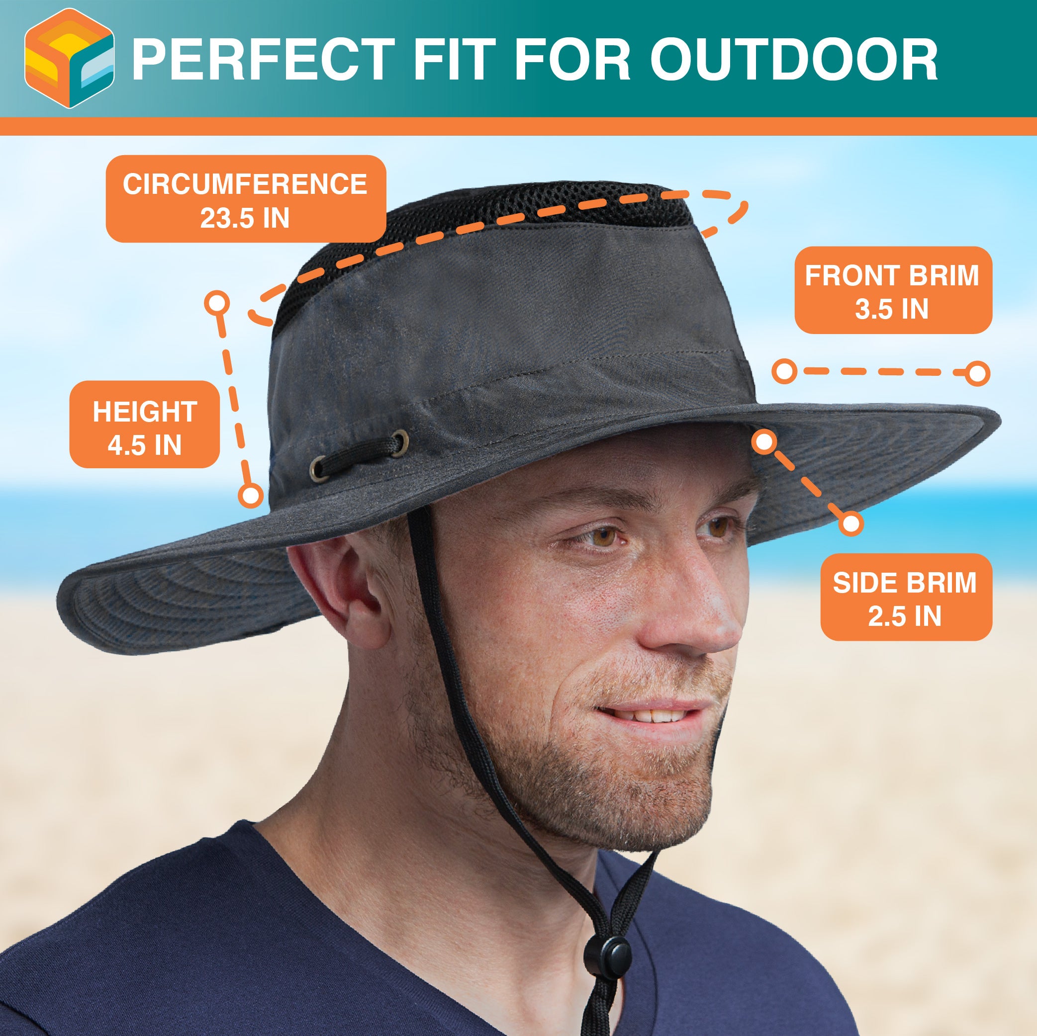 Unisex Wide Brim Safari Sun Hat