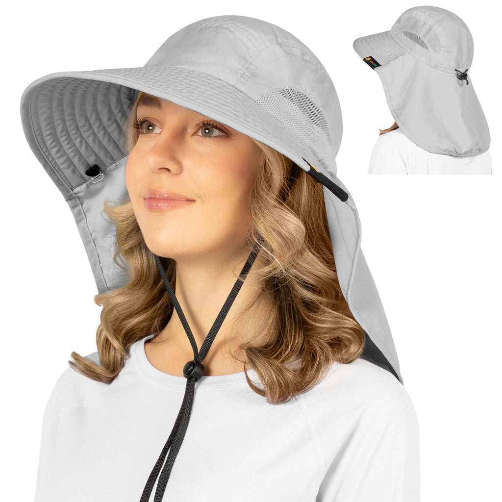Unisex Wide Brim Sun Hat with Neck Cover