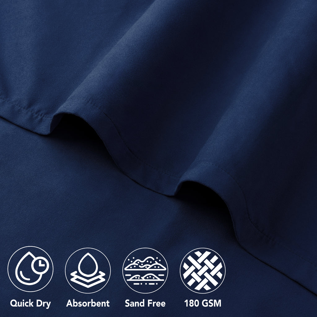Surf Poncho Changing Robe with Hood, Microfiber - Adults