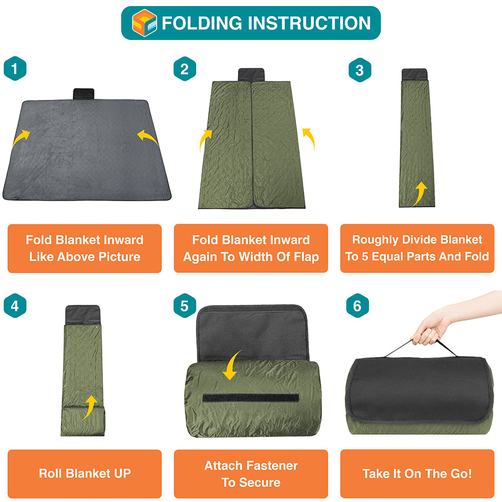 Waterproof Fleece Camping Blanket