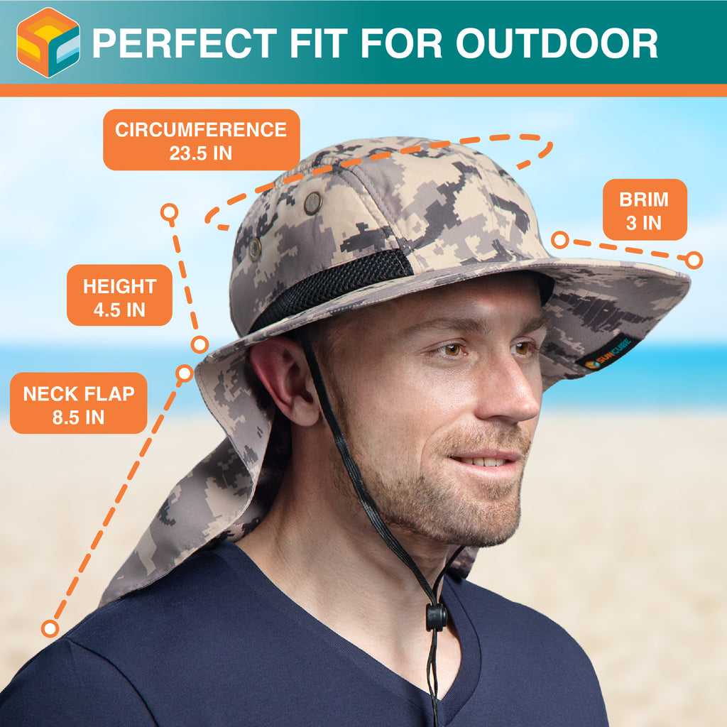 Unisex Sun Hat with Neck Flap Cover