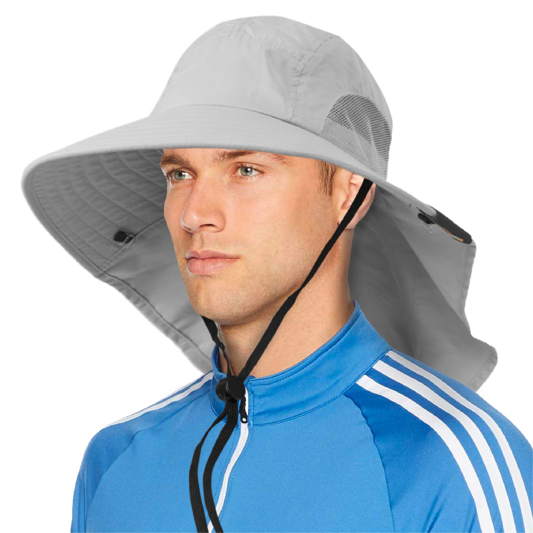 Unisex Wide Brim Sun Hat with Neck Cover