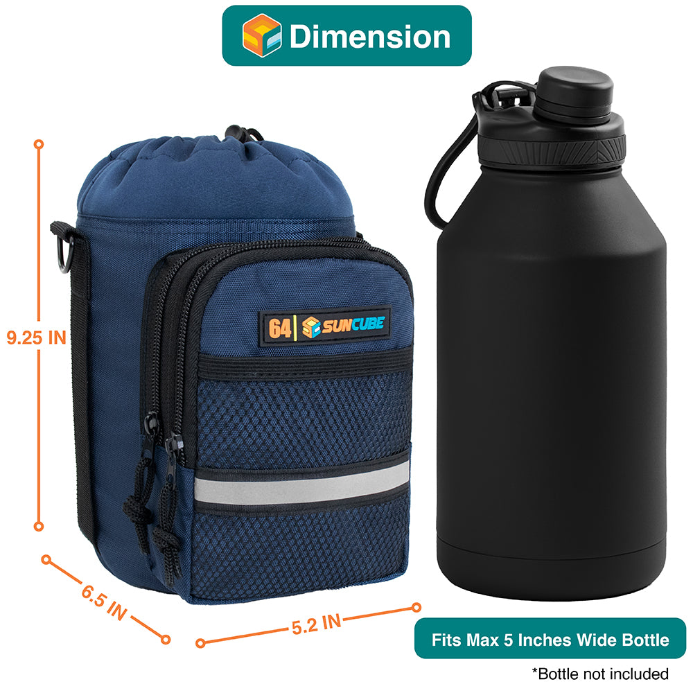 Insulated Water Bottle Carrier with Strap