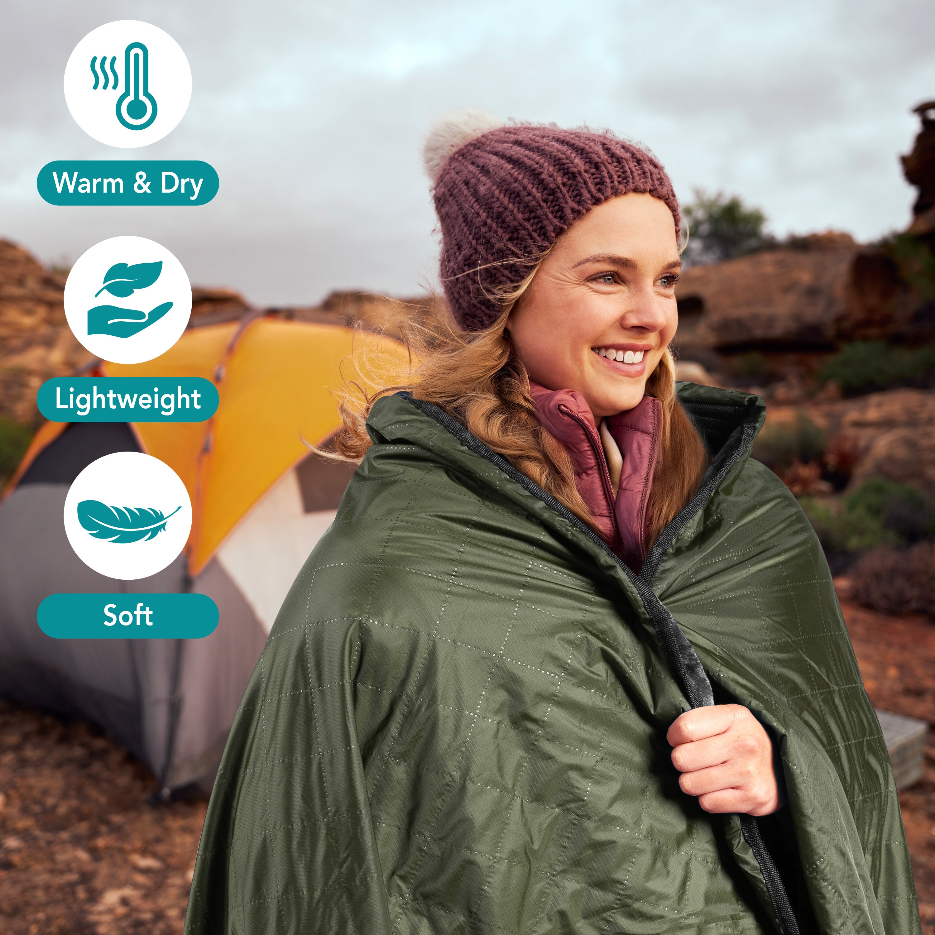Waterproof Fleece Camping Blanket
