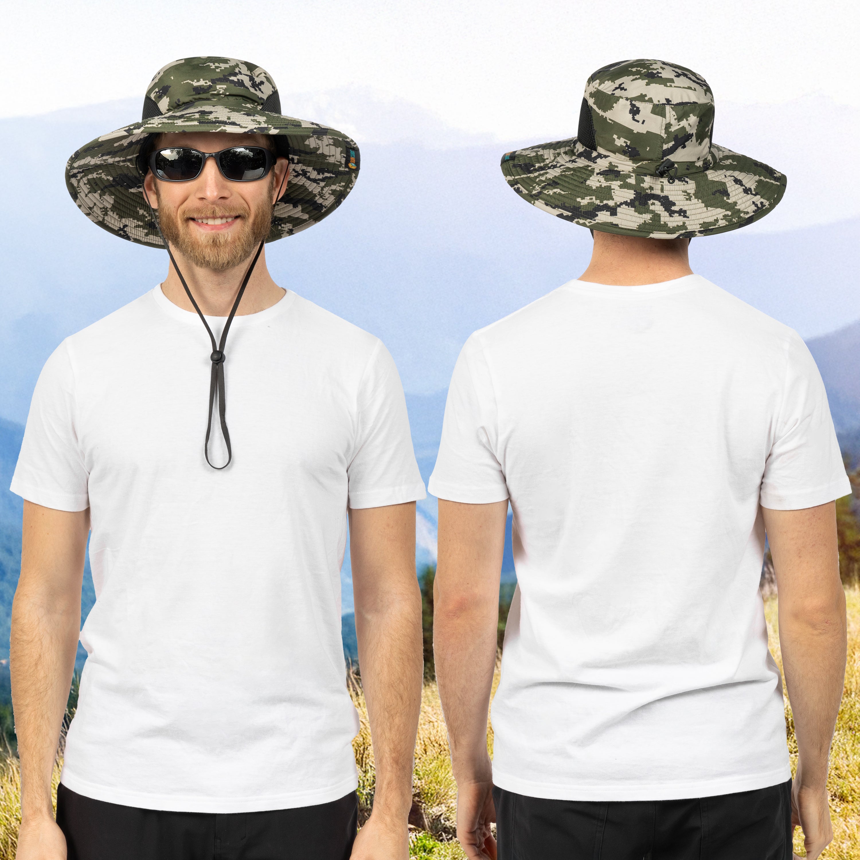 Unisex Wide Brim Sun Hat with Side Vent