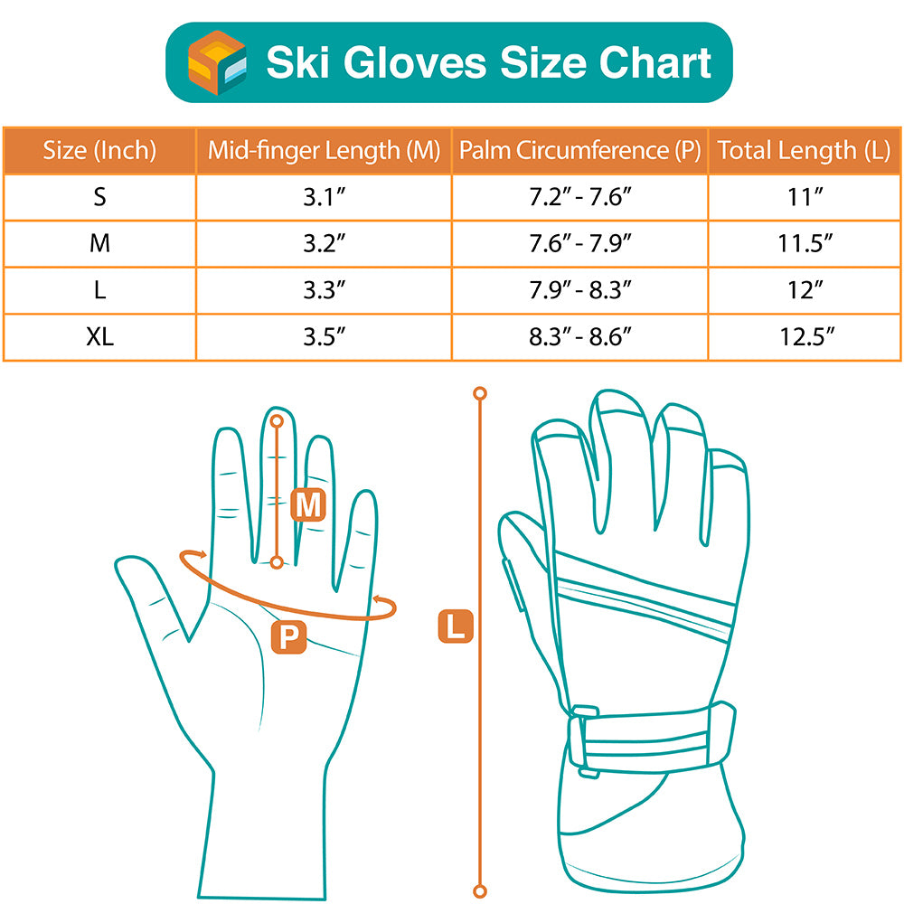 Premium 3M Thinsulate Unisex Waterproof Snow Gloves