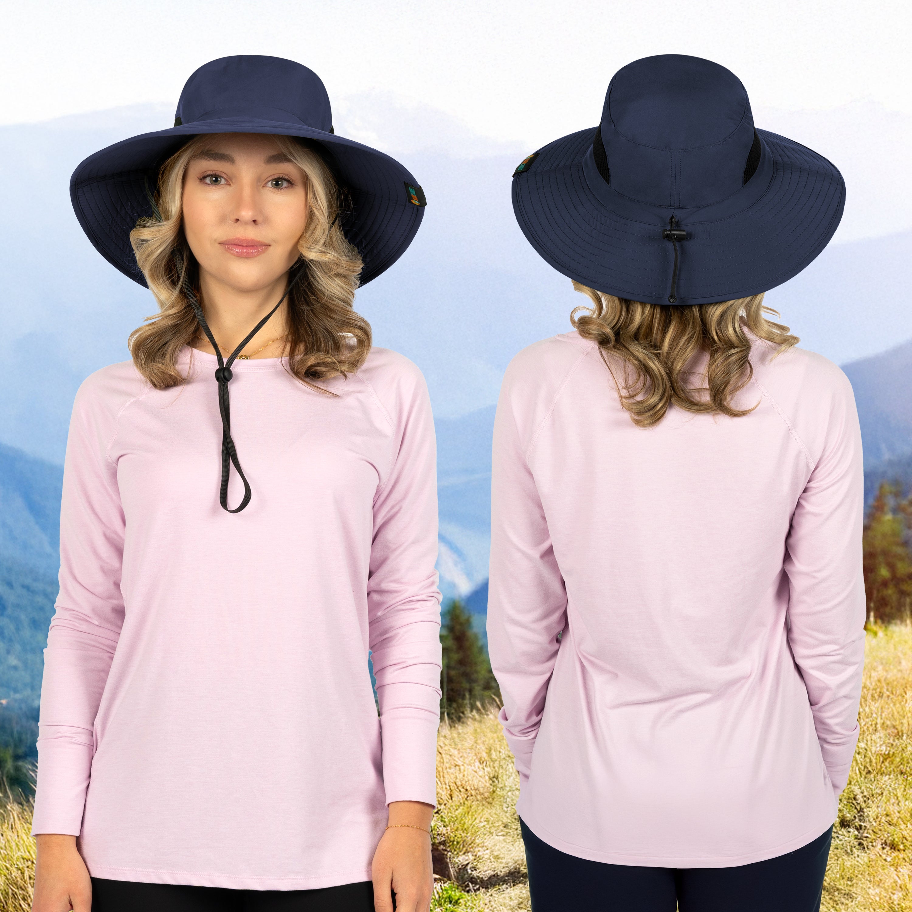 Unisex Wide Brim Sun Hat with Side Vent