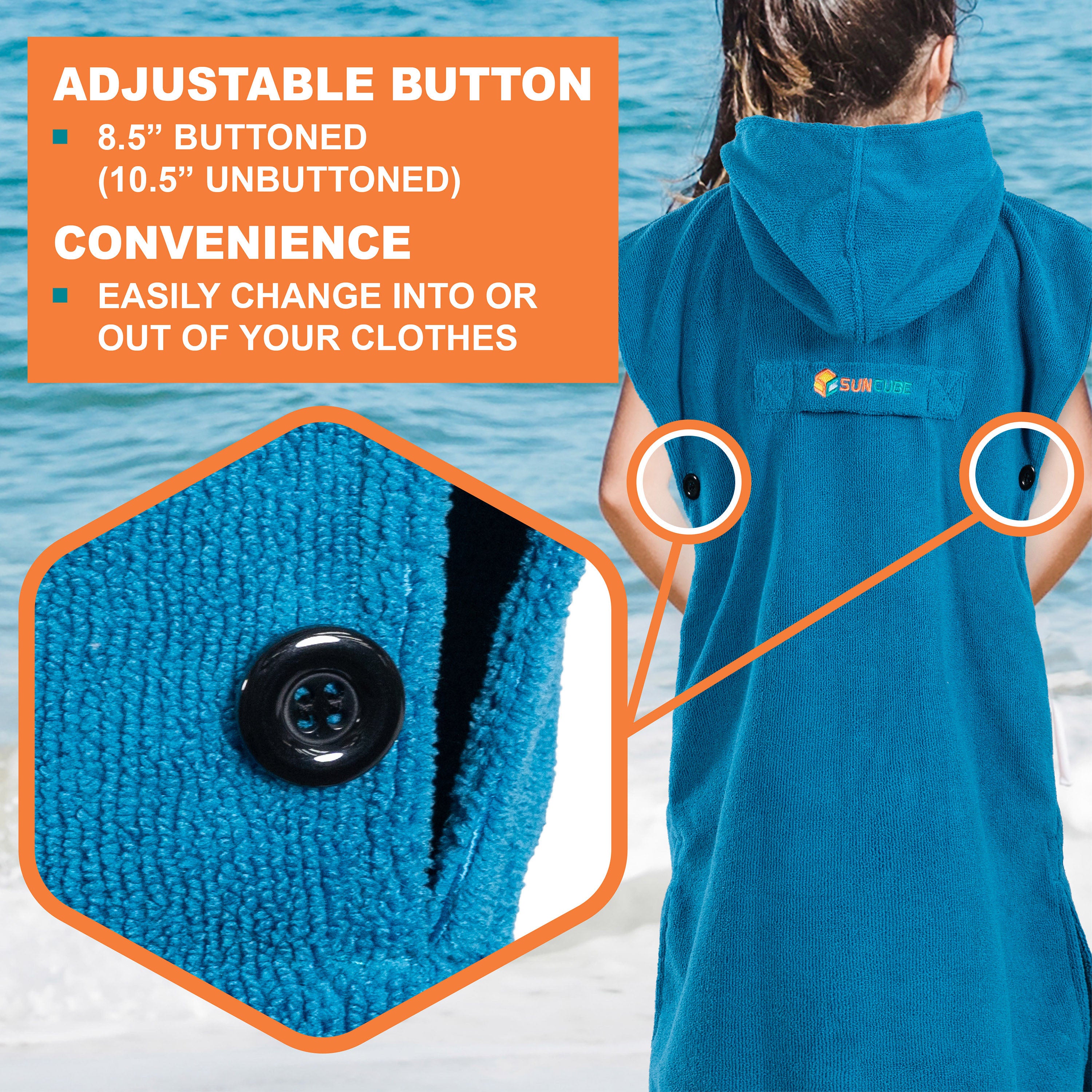 Surf Poncho Changing Robe with Hood - Kids / Teen