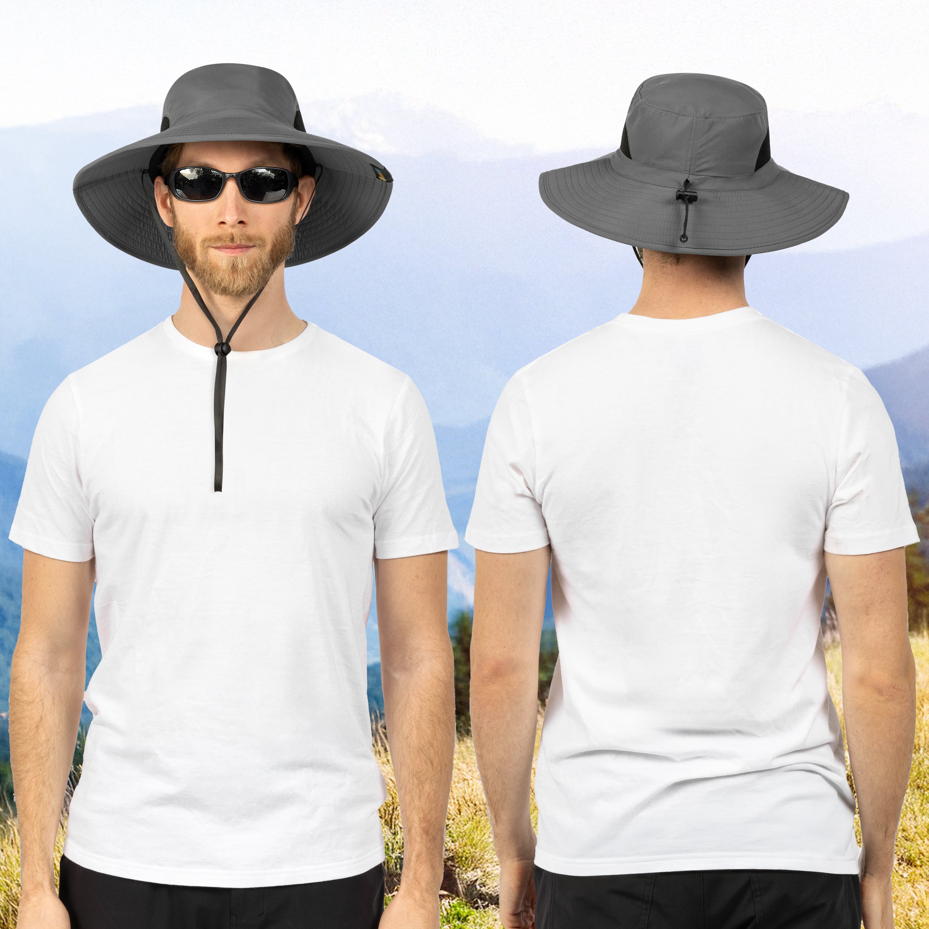 Unisex Wide Brim Sun Hat with Side Vent