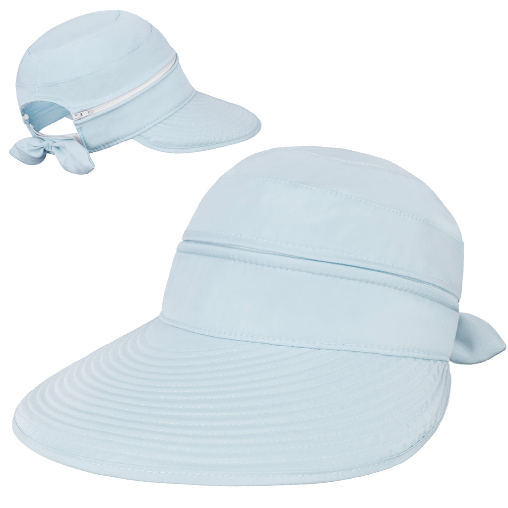 Womens Convertible Zip Off Sun Visor Hat