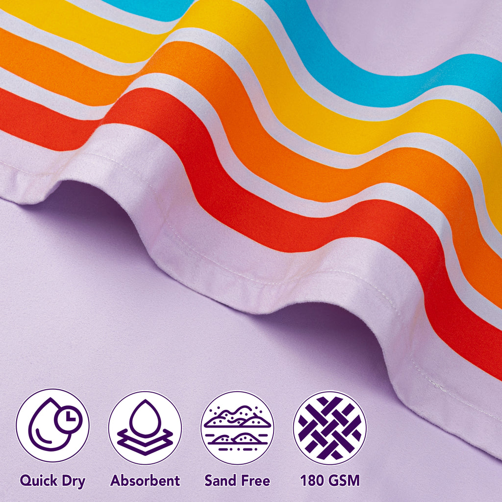 Surf Poncho Changing Robe with Hood, Microfiber - Adults