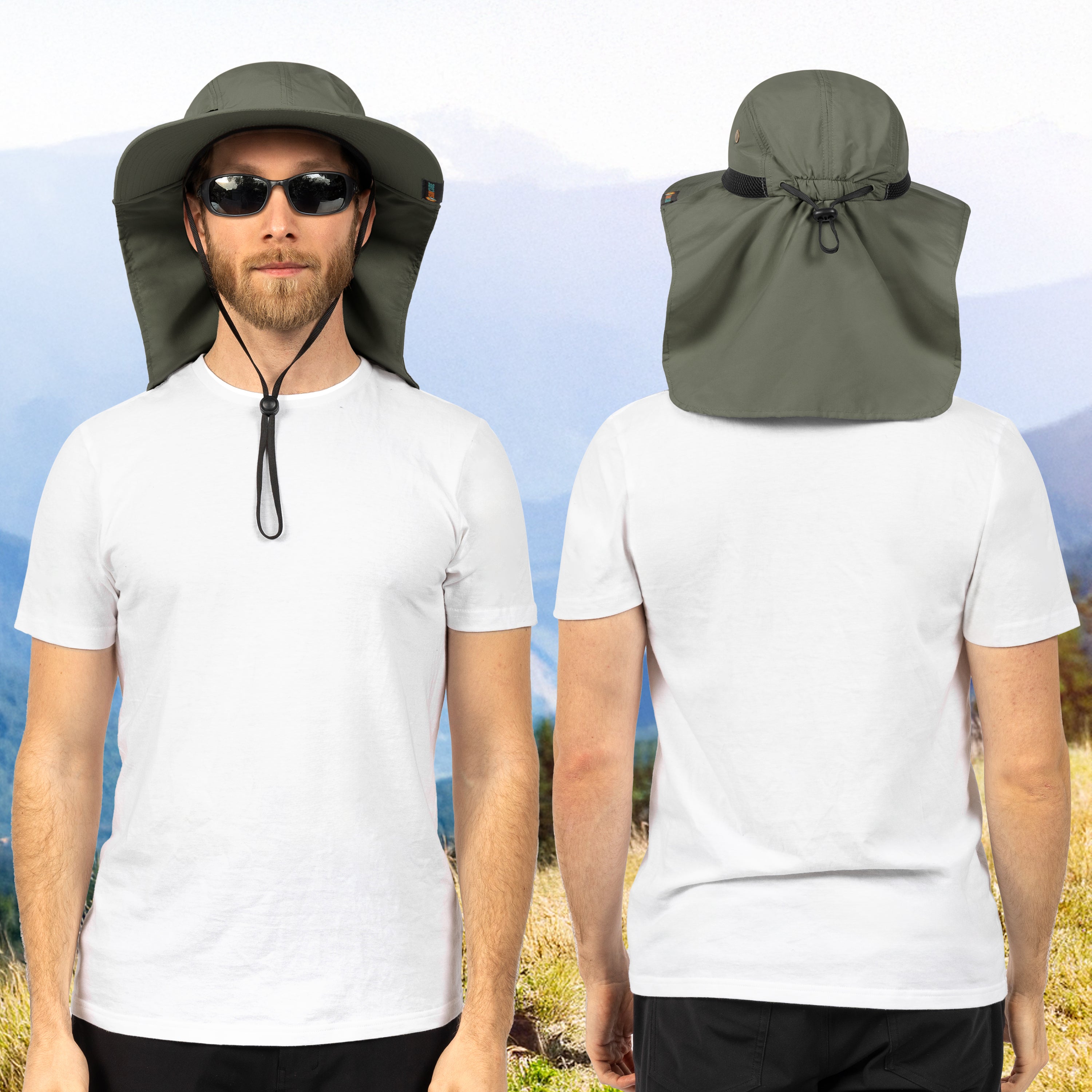 Unisex Sun Hat with Neck Flap Cover