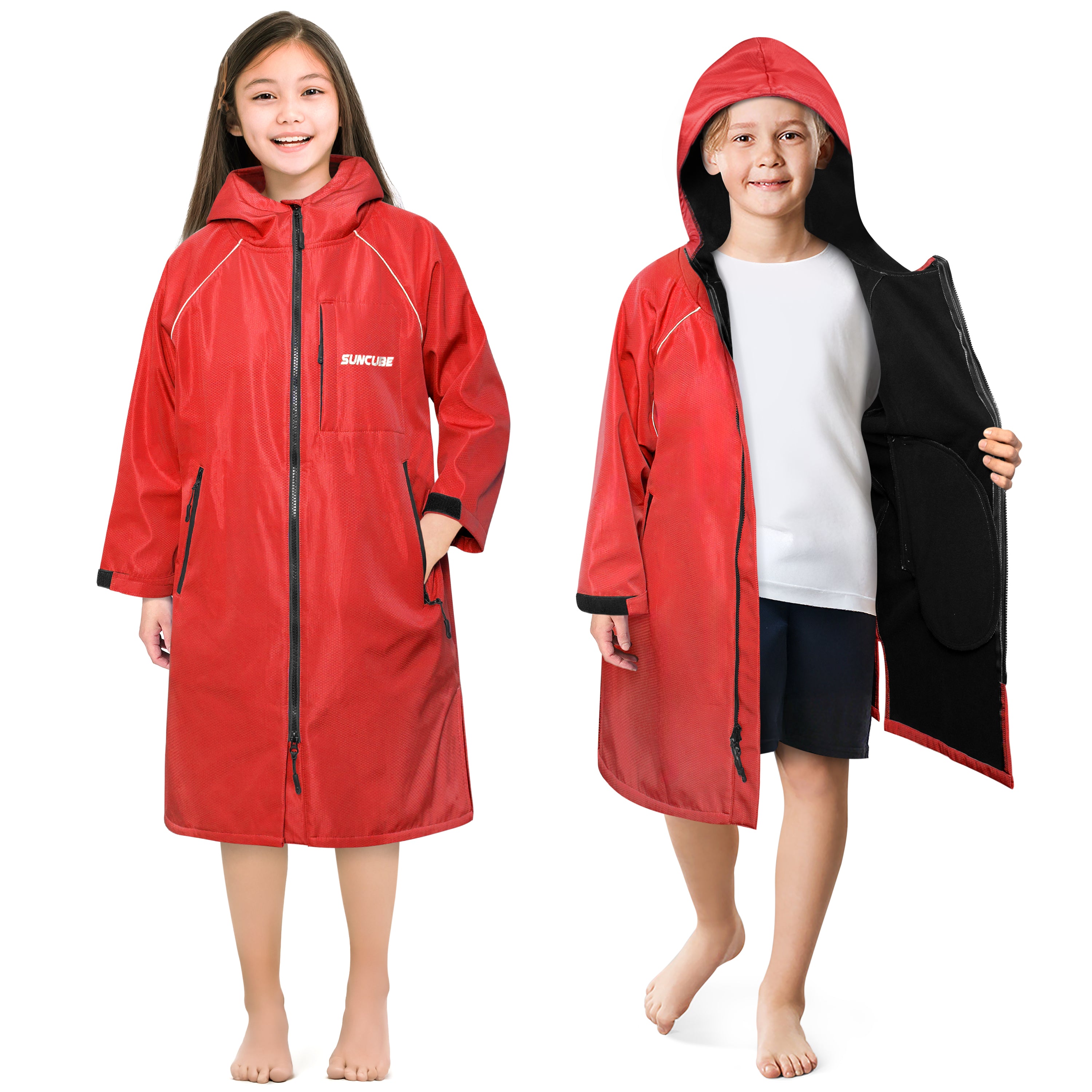 Unisex Hooded Swim Parka - Fleece, Kids / Teen
